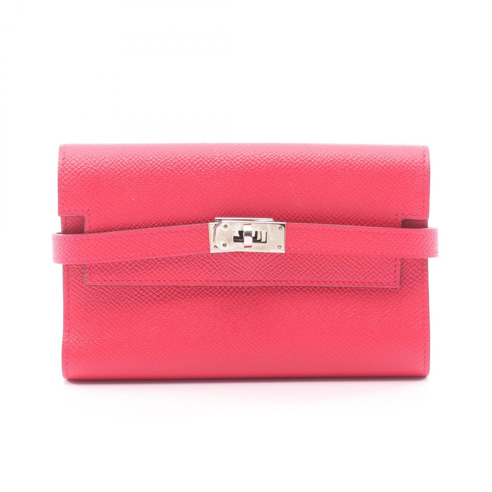 Hermes Pink Epsom Leather Wallet (Tri-Fold) (Pre-Owned)