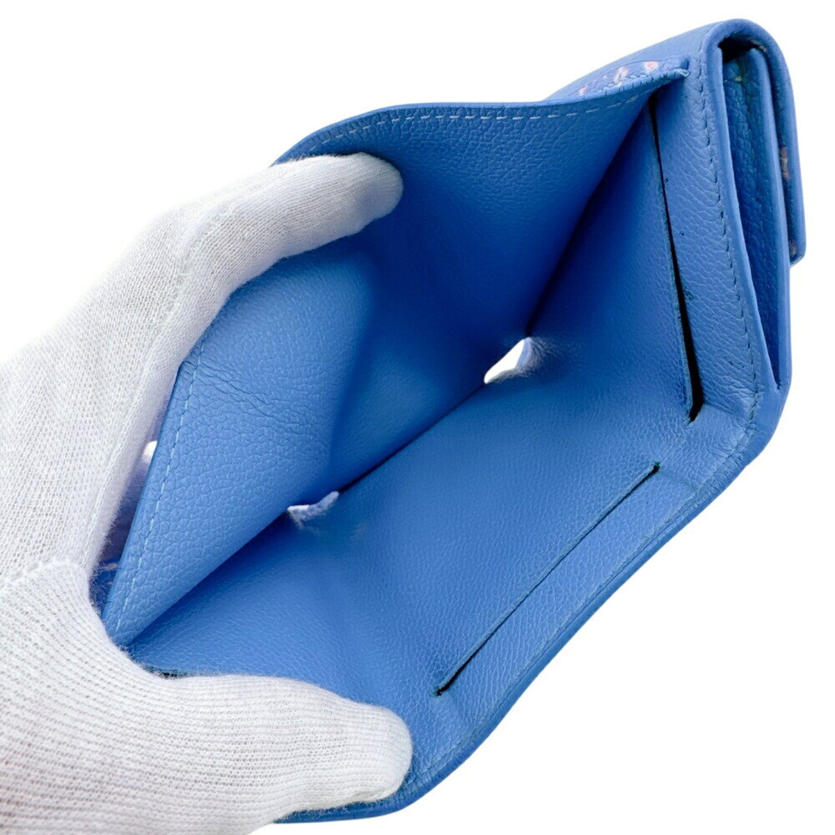 Louis Vuitton Blue Leather Wallet (Tri-Fold) (Pre-Owned)