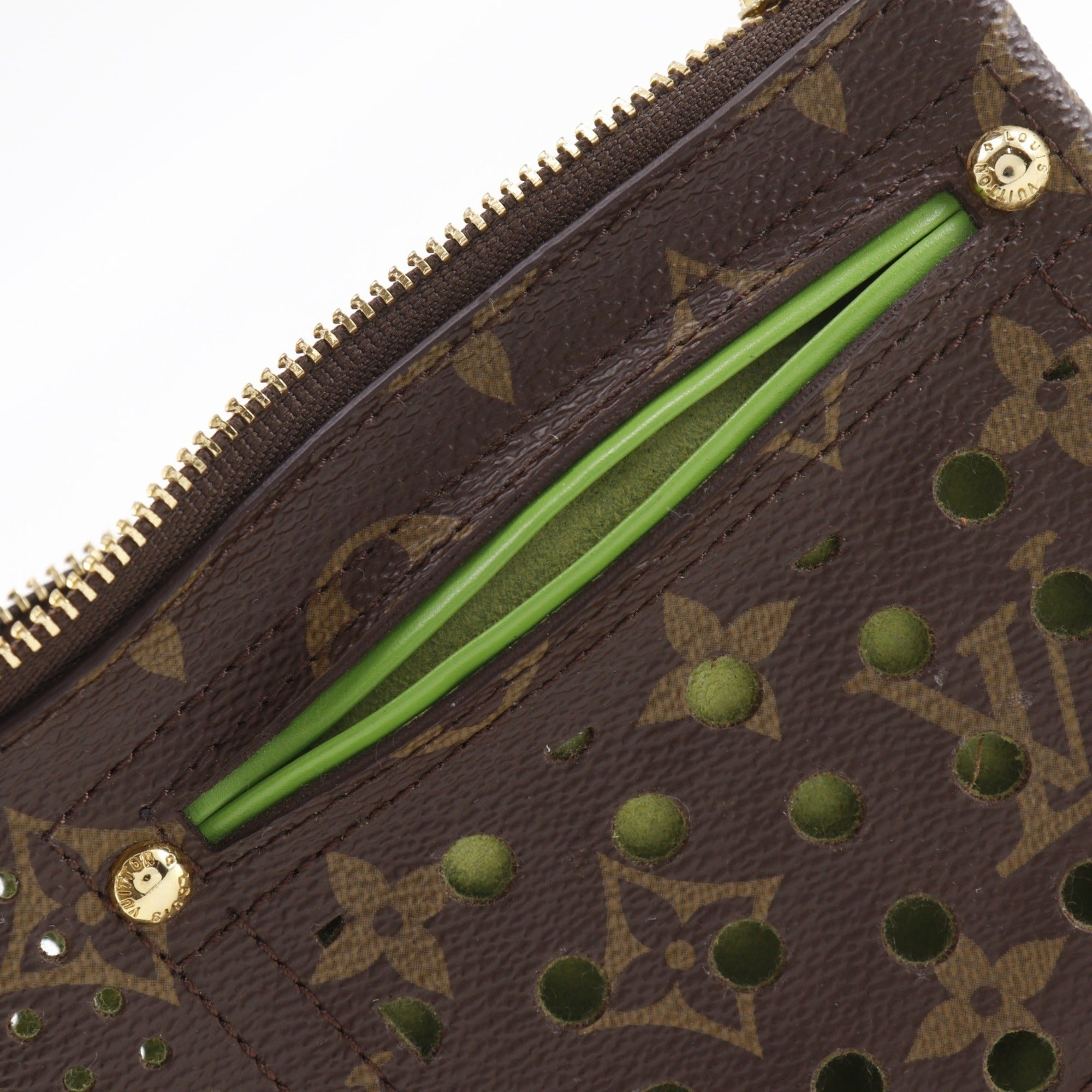 Louis Vuitton Brown Monogram Vert Monogram Pochette Pouch (Pre-Owned)