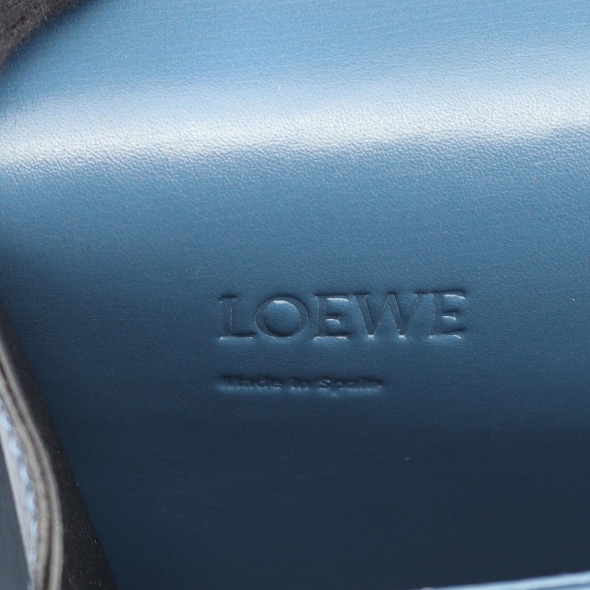 Loewe Blue Leather Shoulder Bag (Pre-Owned)