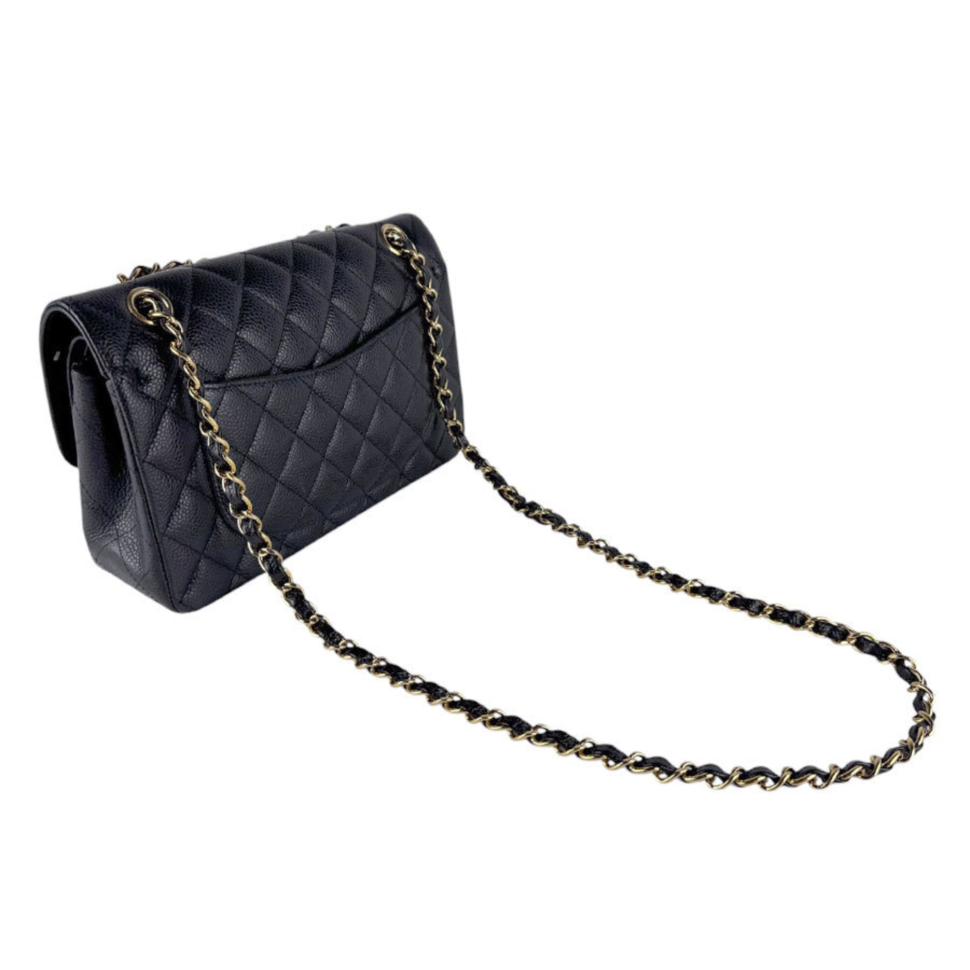 Chanel Black Grained Calfskin Shoulder Bag (Pre-Owned)