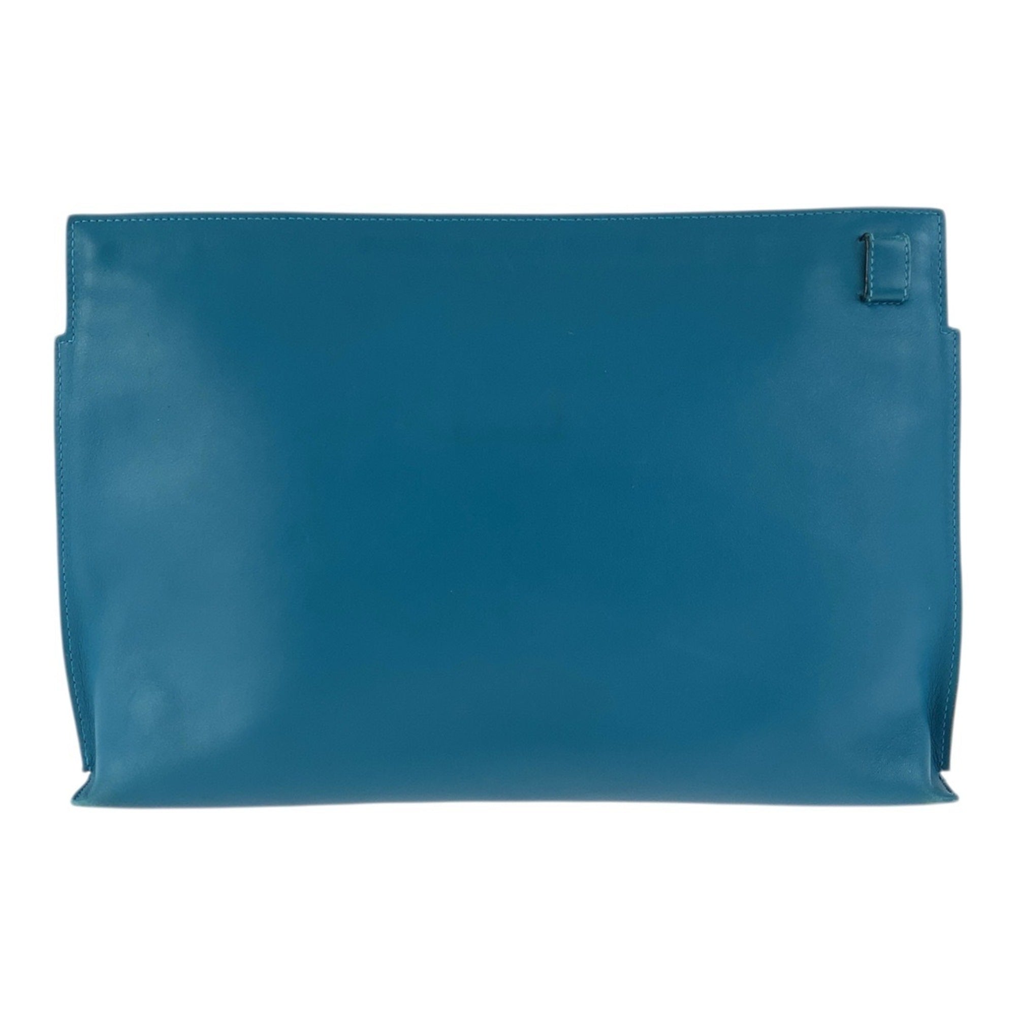 Loewe Turquoise Leather Clutch Bag (Pre-Owned)