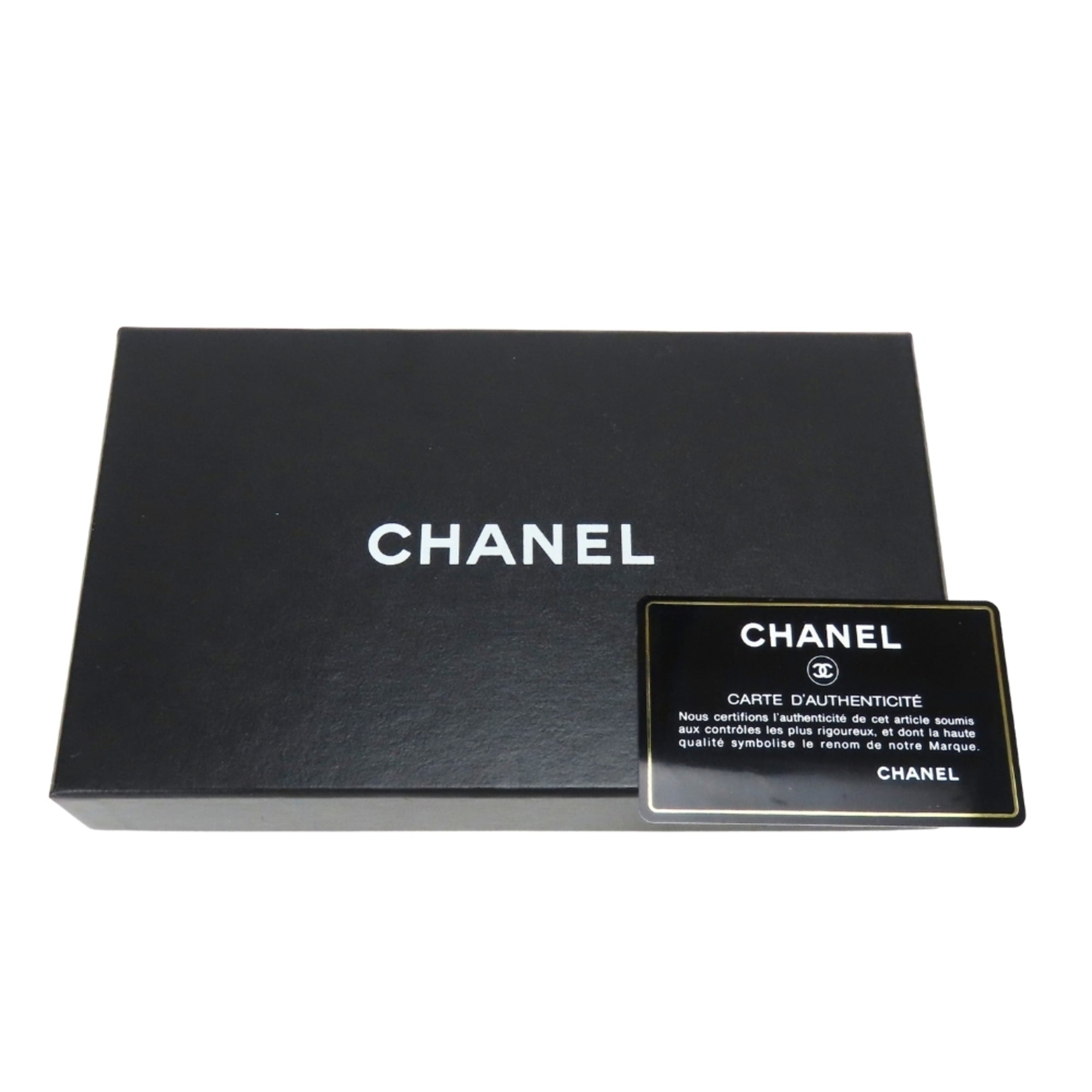 Chanel Blue Grained Calfskin Wallet (Bi-Fold) (Pre-Owned)