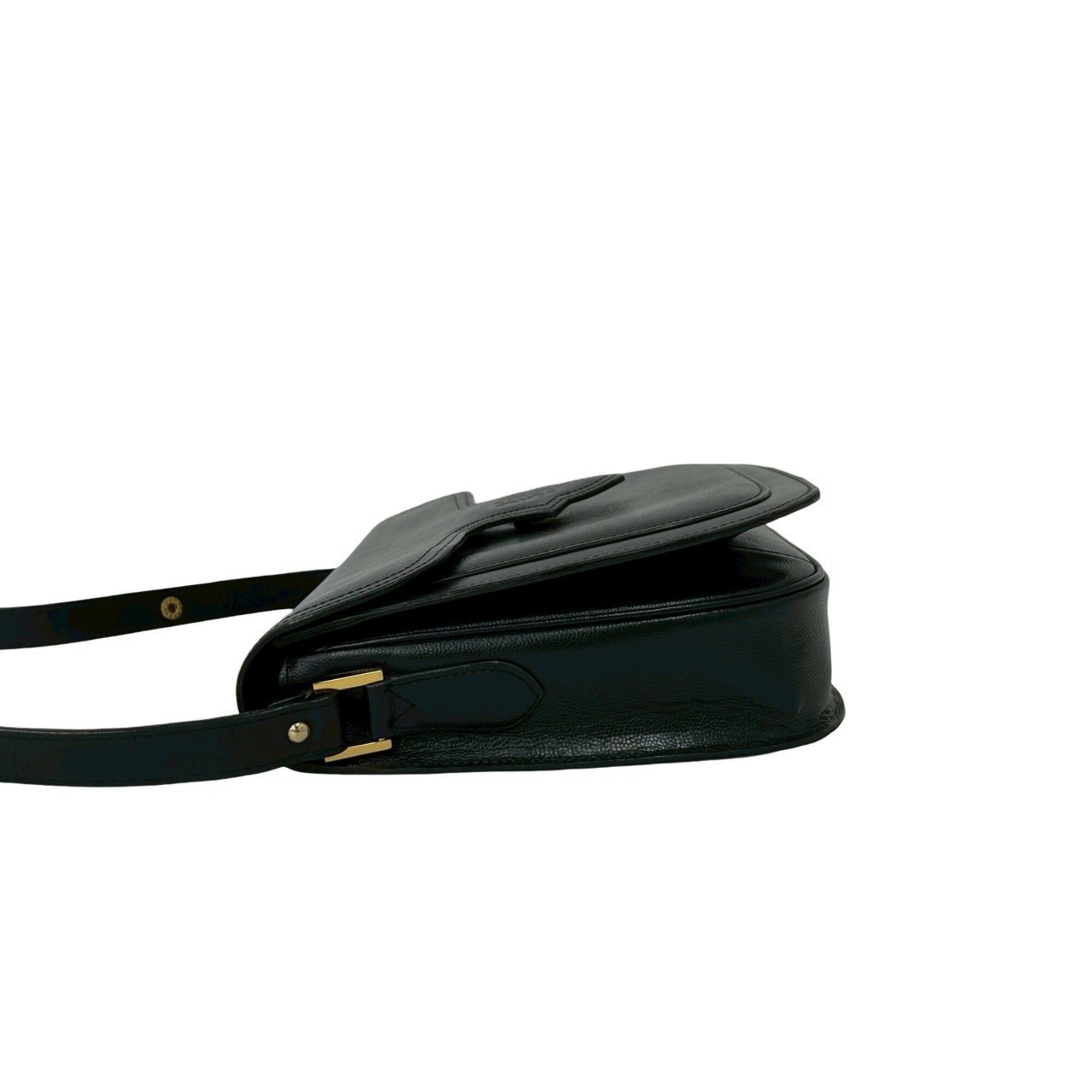 Yves Saint Laurent Black Leather Shoulder Bag (Pre-Owned)
