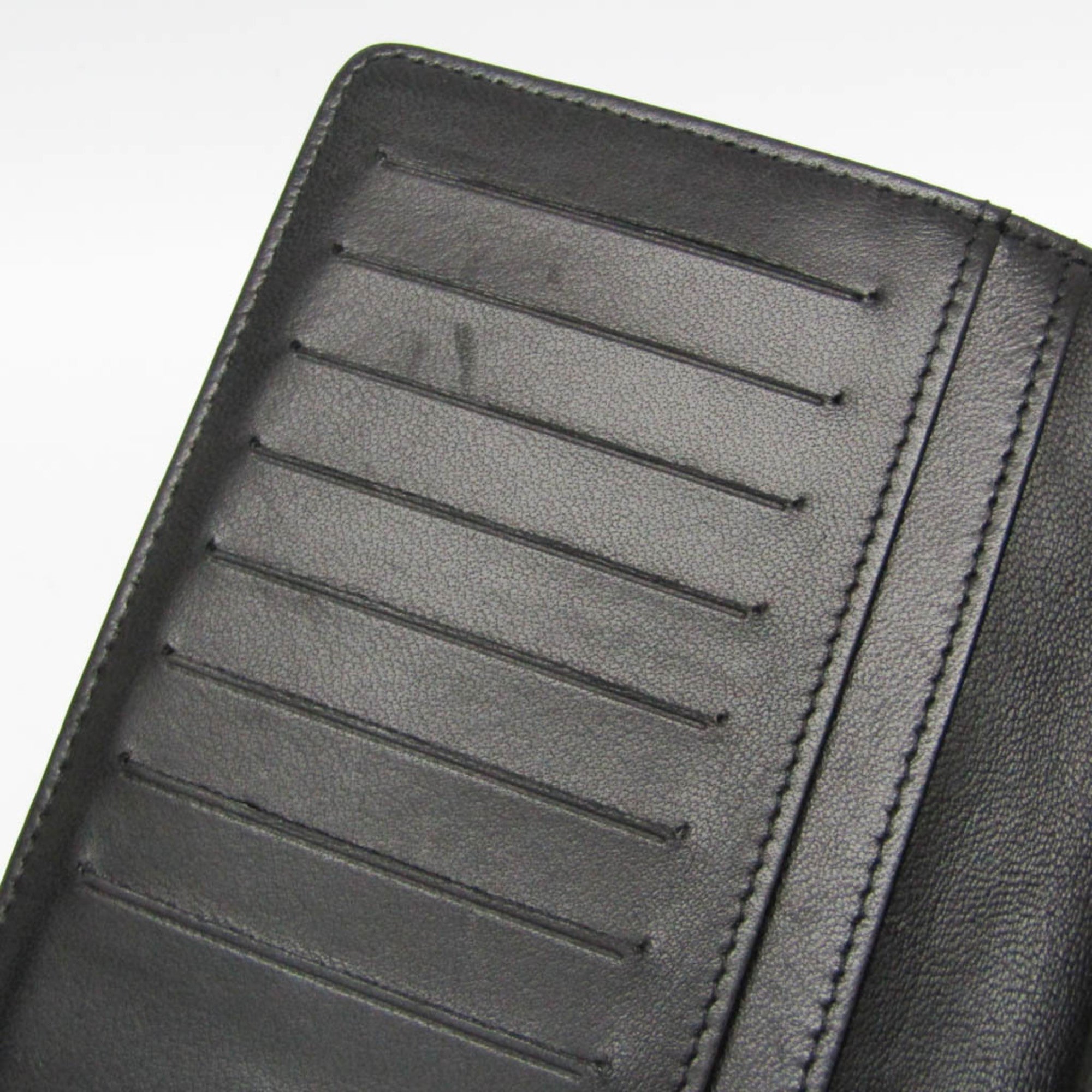 Chanel Lucky Symbols Yen Wallet Embossed Quilted Leather Black Leather Wallets Accessory (Pre-Owned)