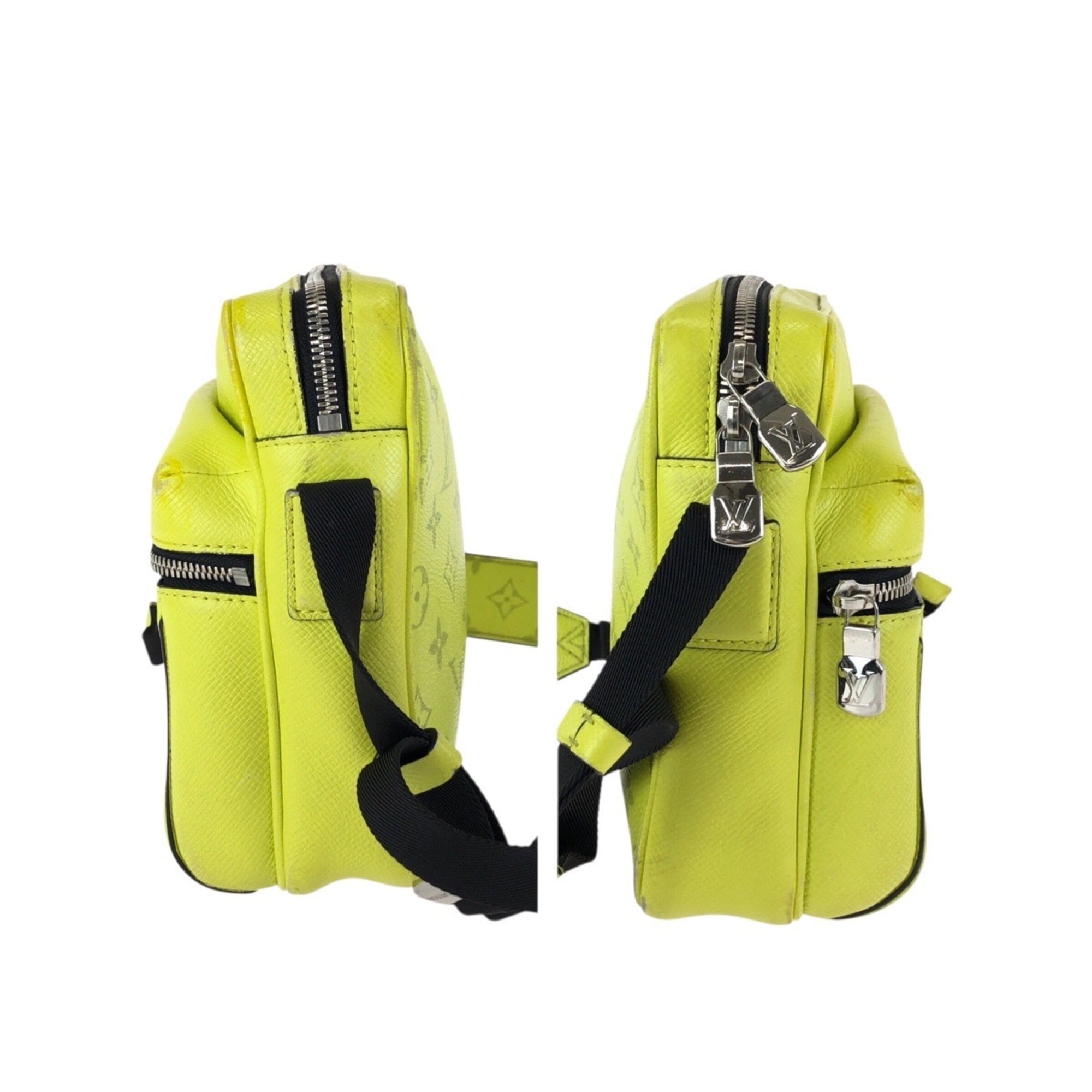 Louis Vuitton Black Yellow Pvc Messenger Bag Shoulder Bag (Pre-Owned)
