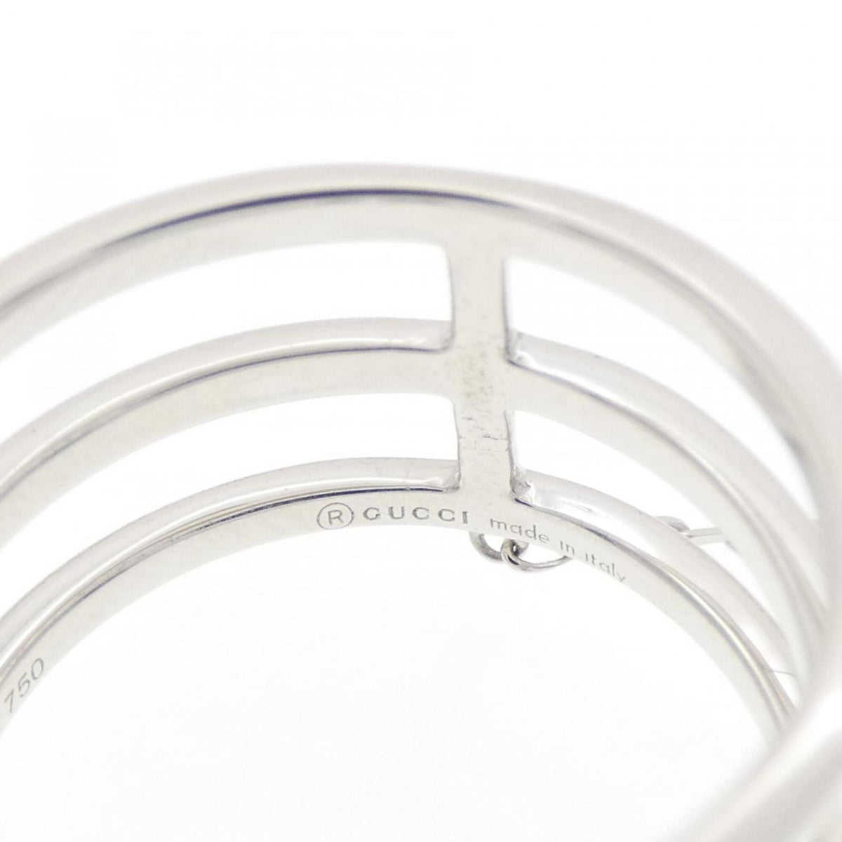 Gucci White Gold White Gold (18K) Band Ring (Pre-Owned)