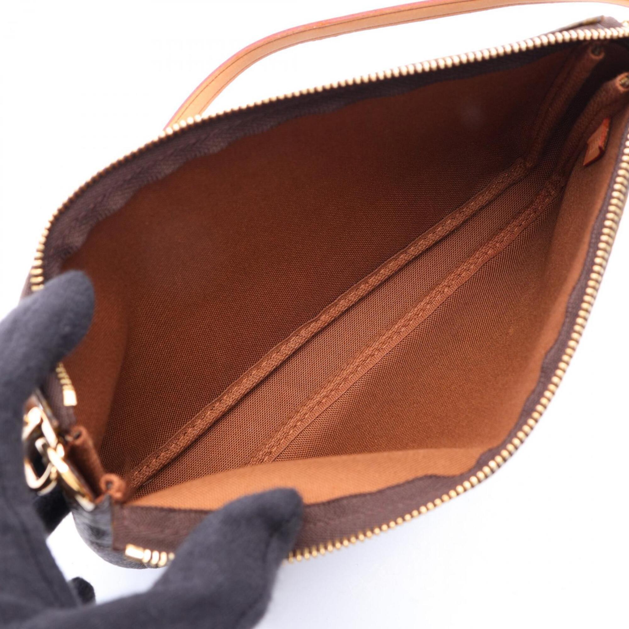 Louis Vuitton Brown Coated Canvas Leather Handbag (Pre-Owned)