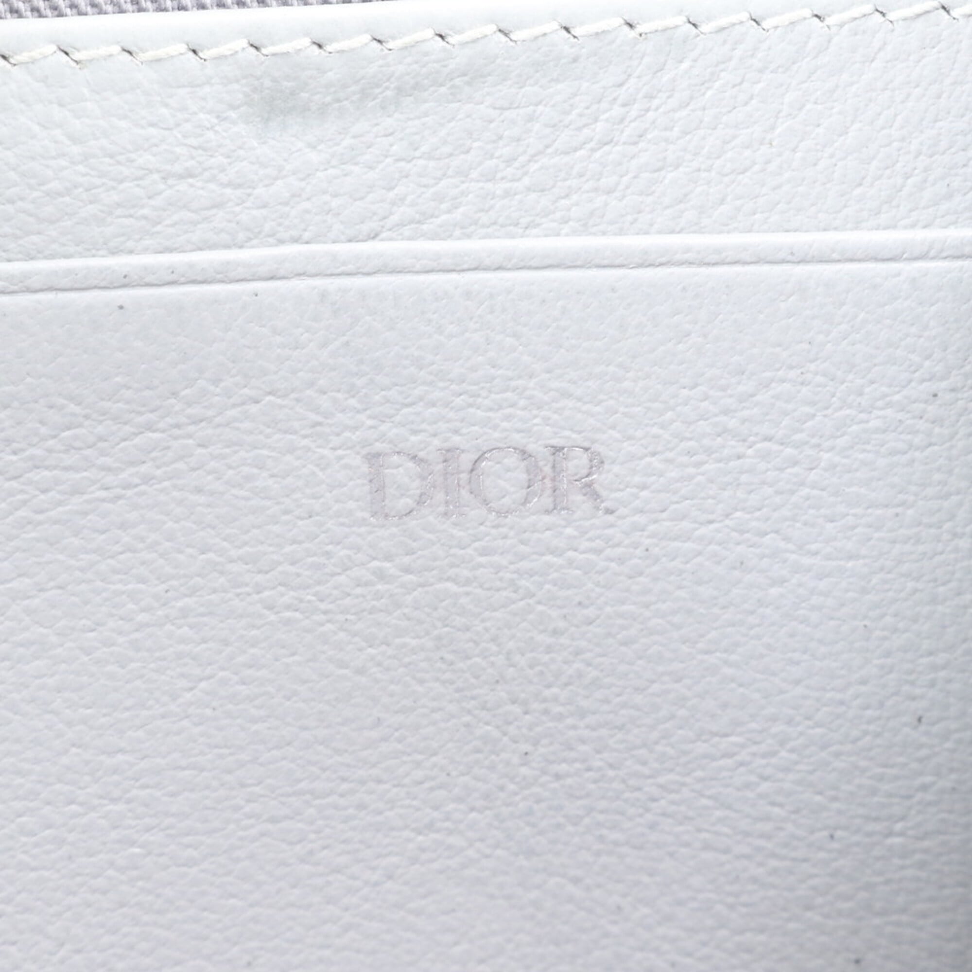 Christian Dior Gray Leather Coated Canvas Shoulder Bag (Pre-Owned)