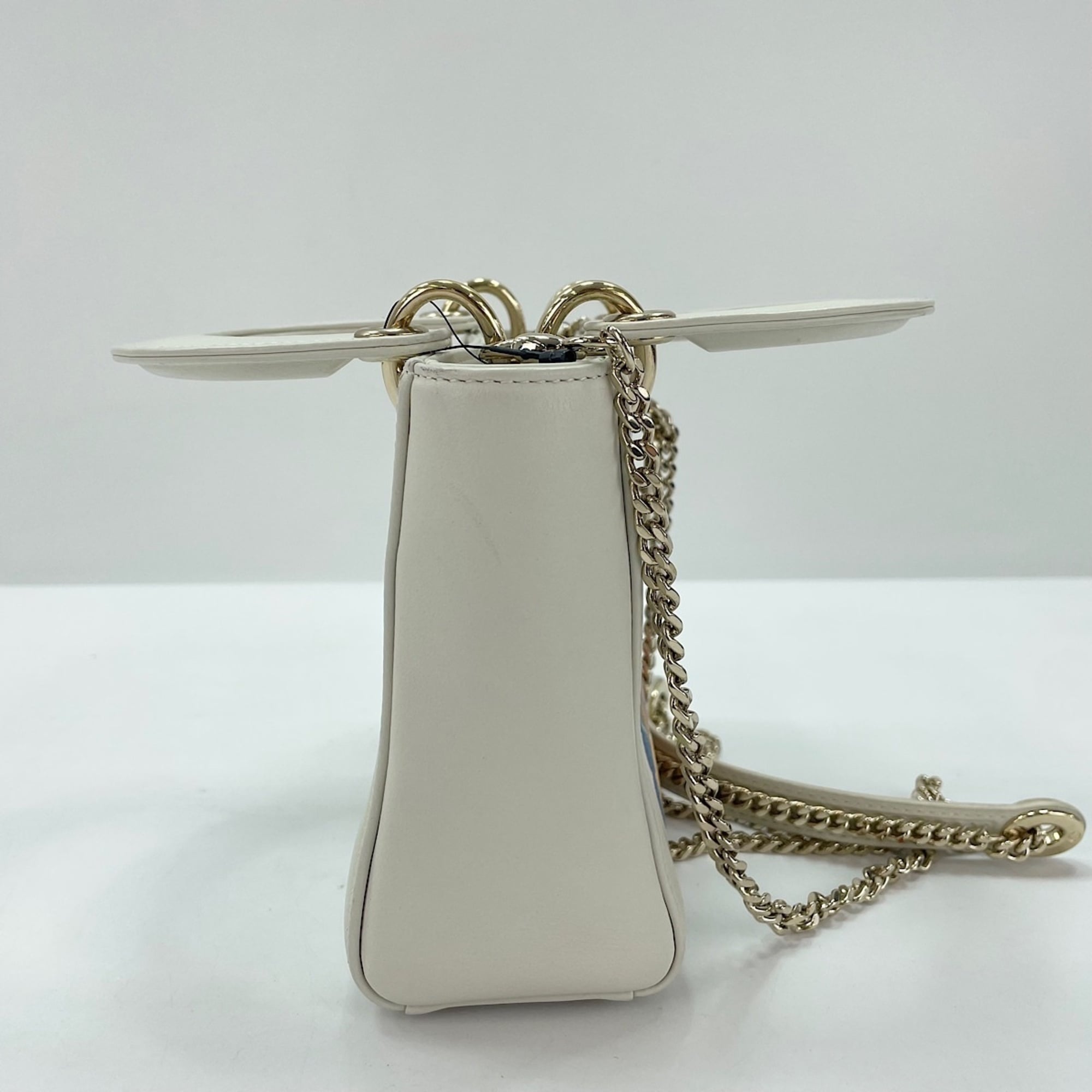 Christian Dior Lady Dior White Handbag Shoulder Bag (Pre-Owned)