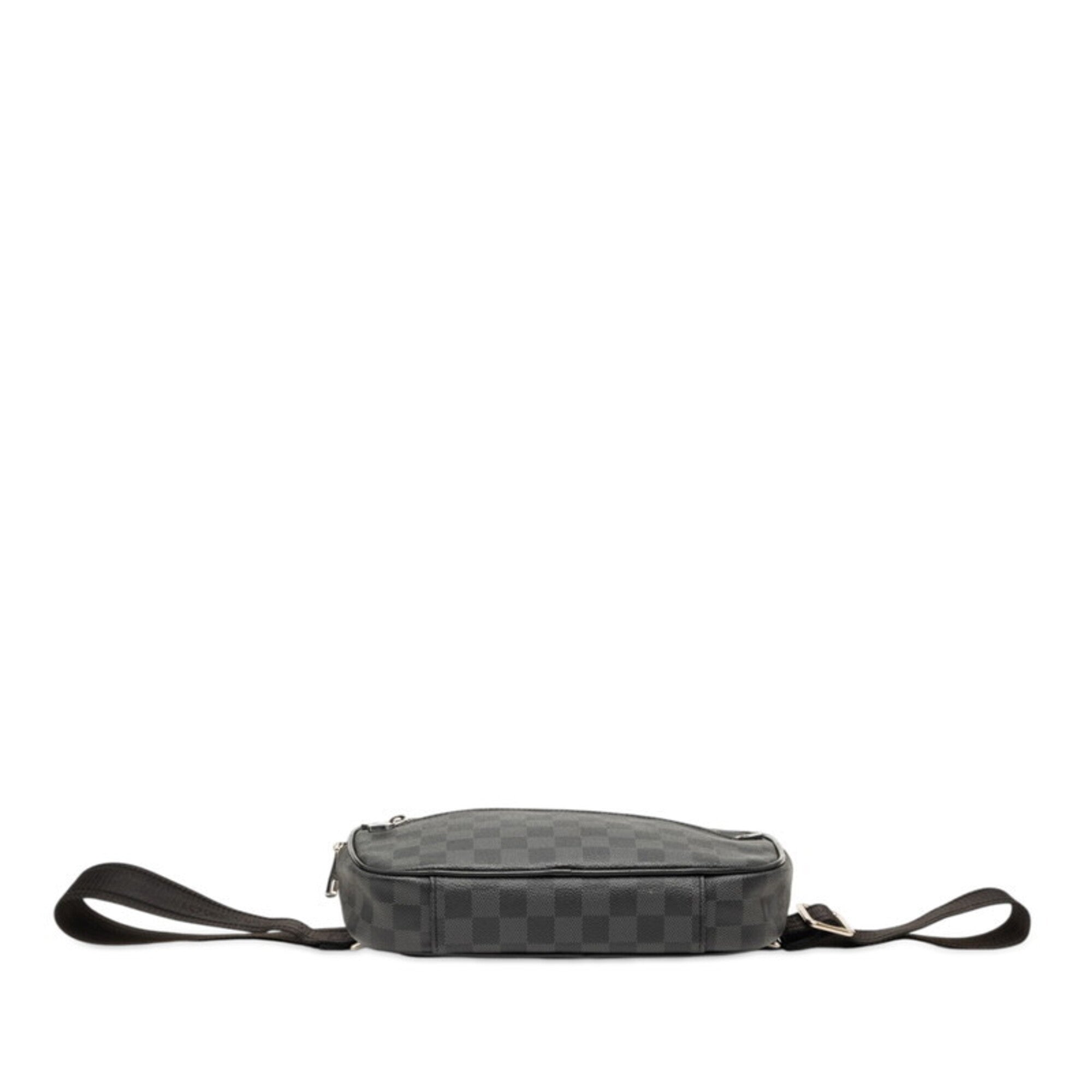 Louis Vuitton Black Gray Pvc Leather Fanny Pack Sling Bag (Pre-Owned)
