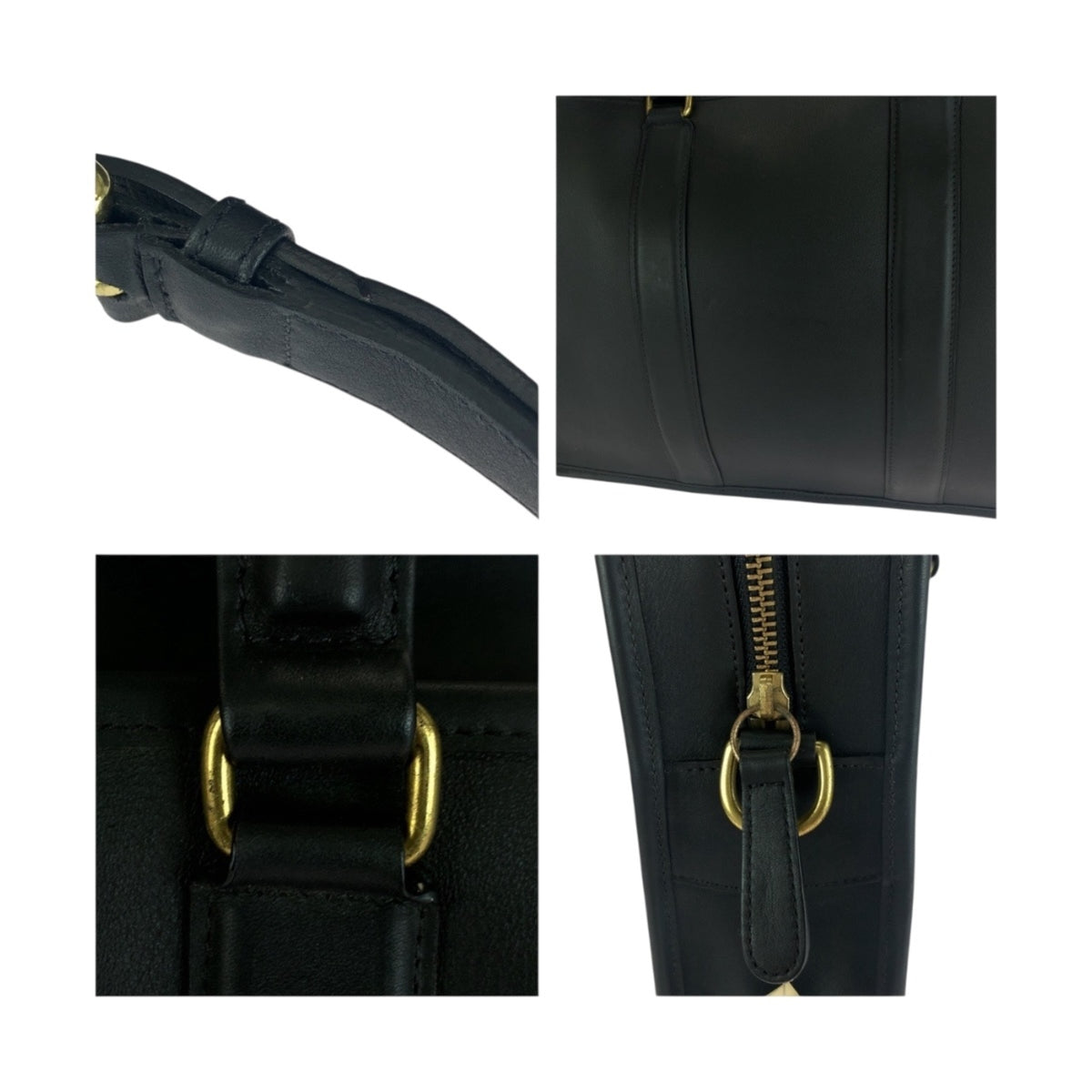 Coach Black Leather Briefcase Handbag Shoulder Bag (Pre-Owned)