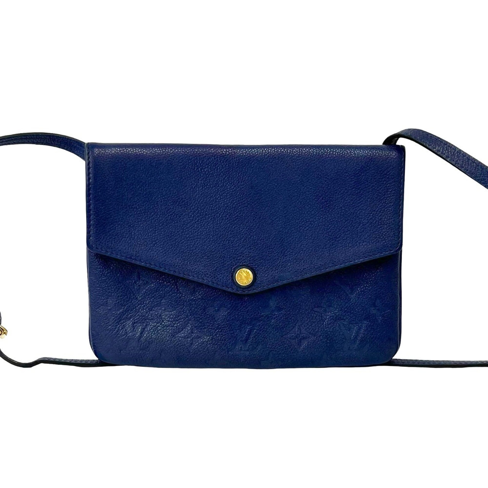 Louis Vuitton Blue Leather Pochette Shoulder Bag (Pre-Owned)