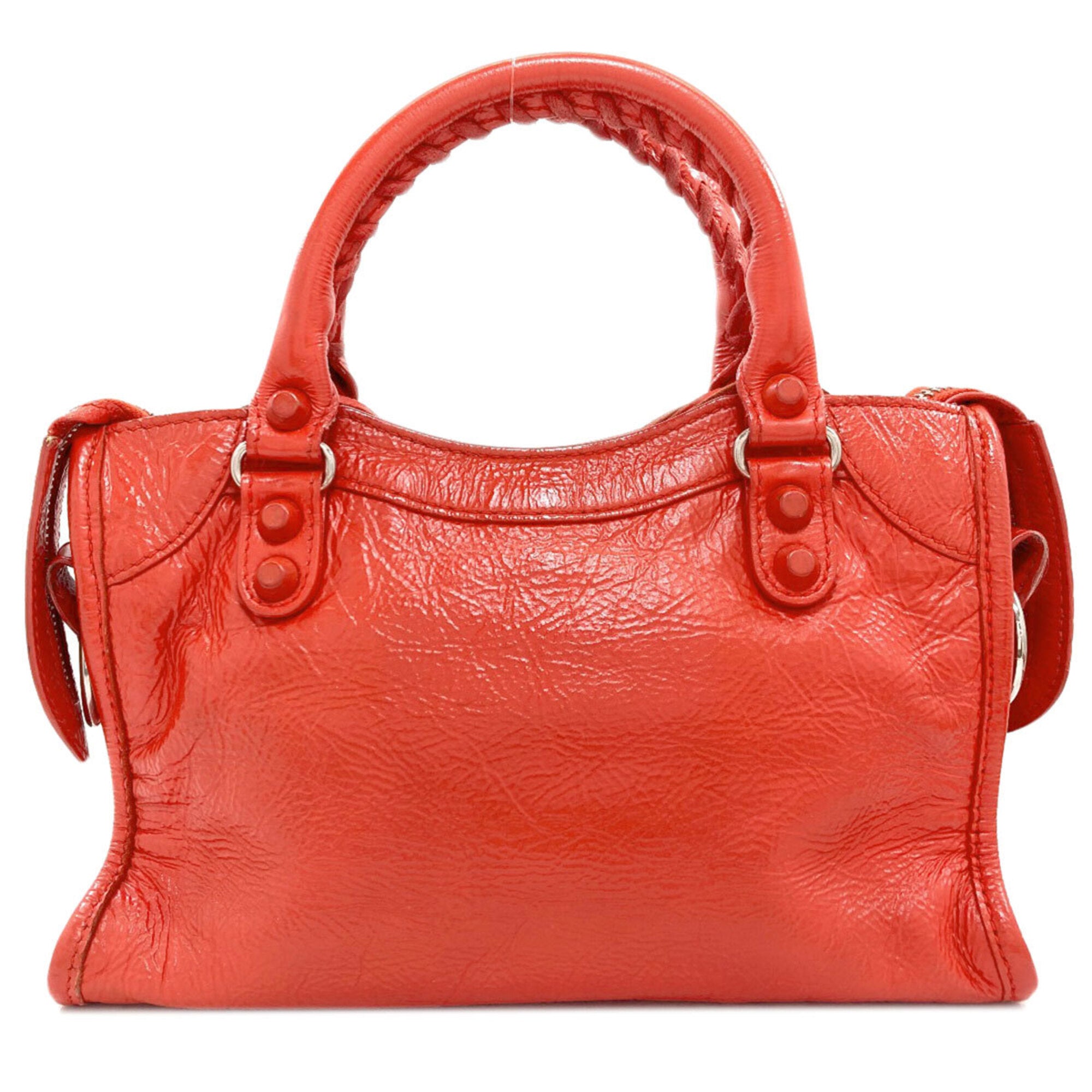 Balenciaga Red Color Leather Handbag (Pre-Owned)