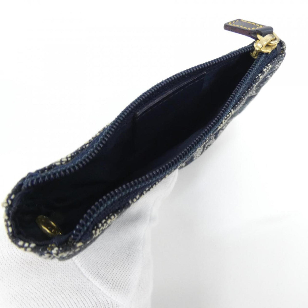 Christian Dior Blue Canvas Coin Purse/Coin Case (Pre-Owned)