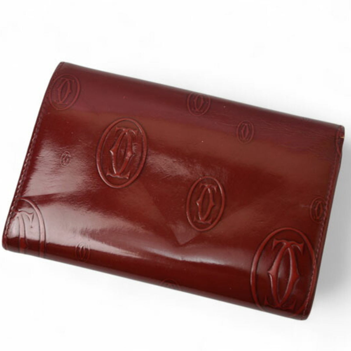 Cartier Bordeaux Leather Wallet (Bi-Fold) (Pre-Owned)