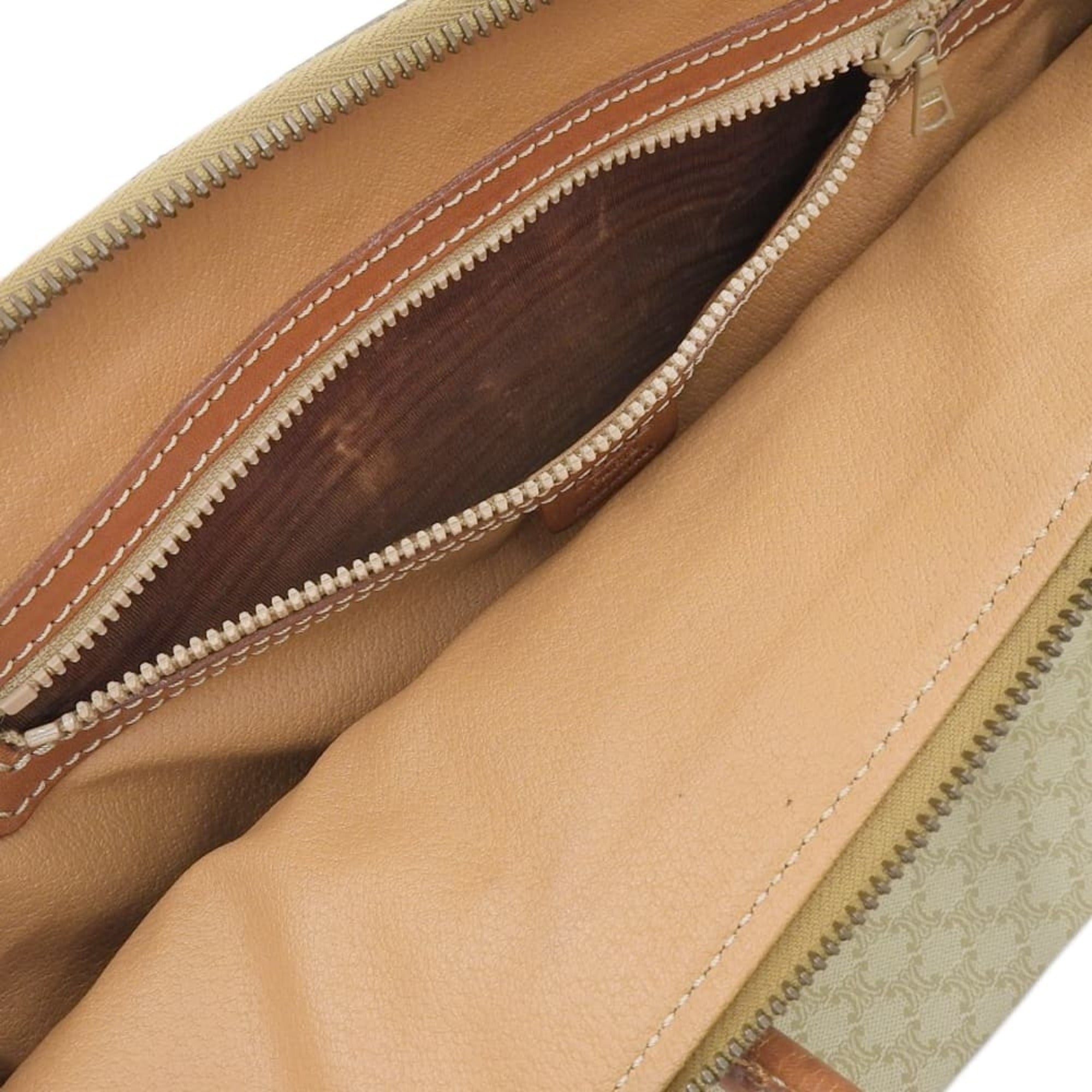 Celine Beige Brown Pvc Leather Handbag (Pre-Owned)