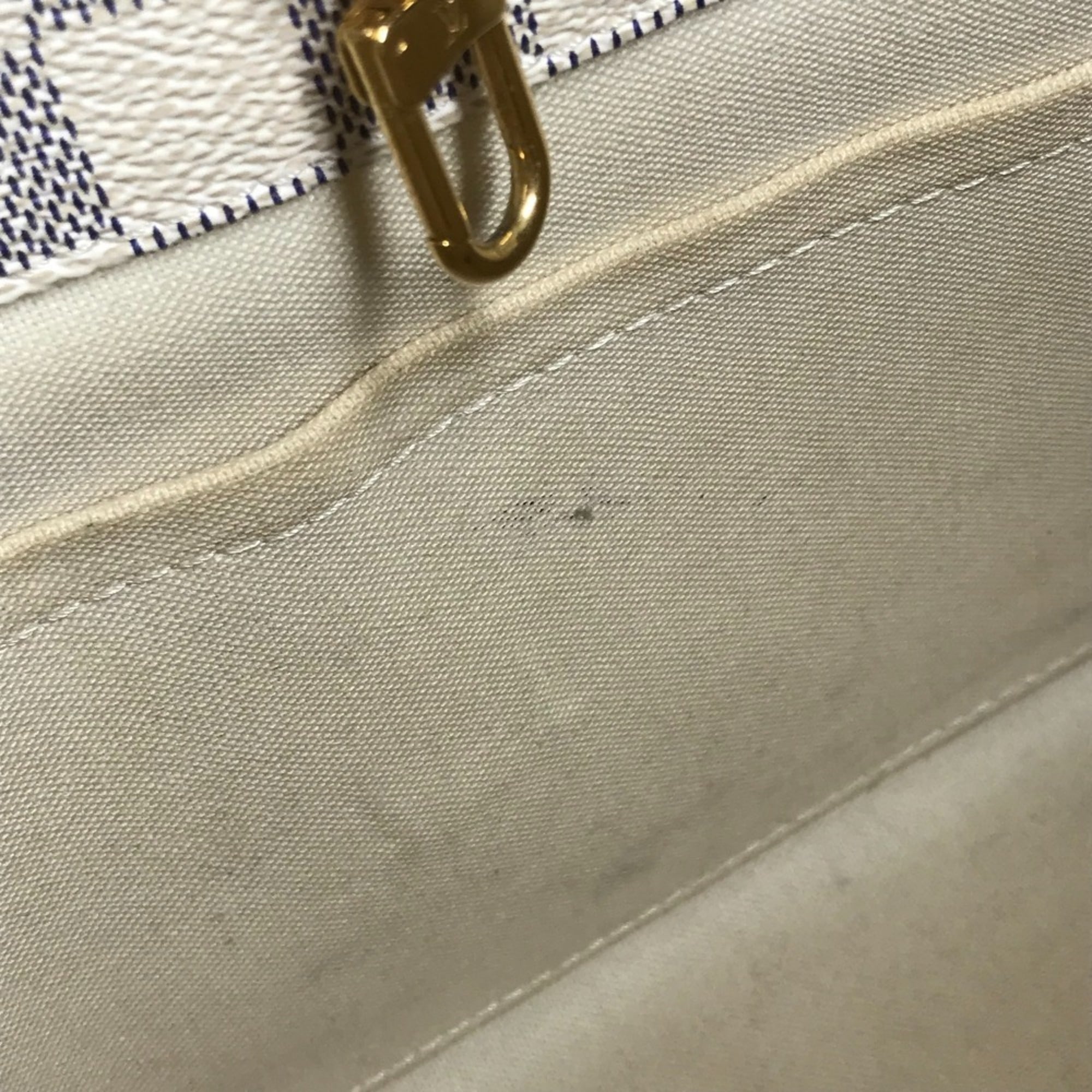 Louis Vuitton Damier Azur White Damier Azur Shoulder Bag Tote Bag (Pre-Owned)
