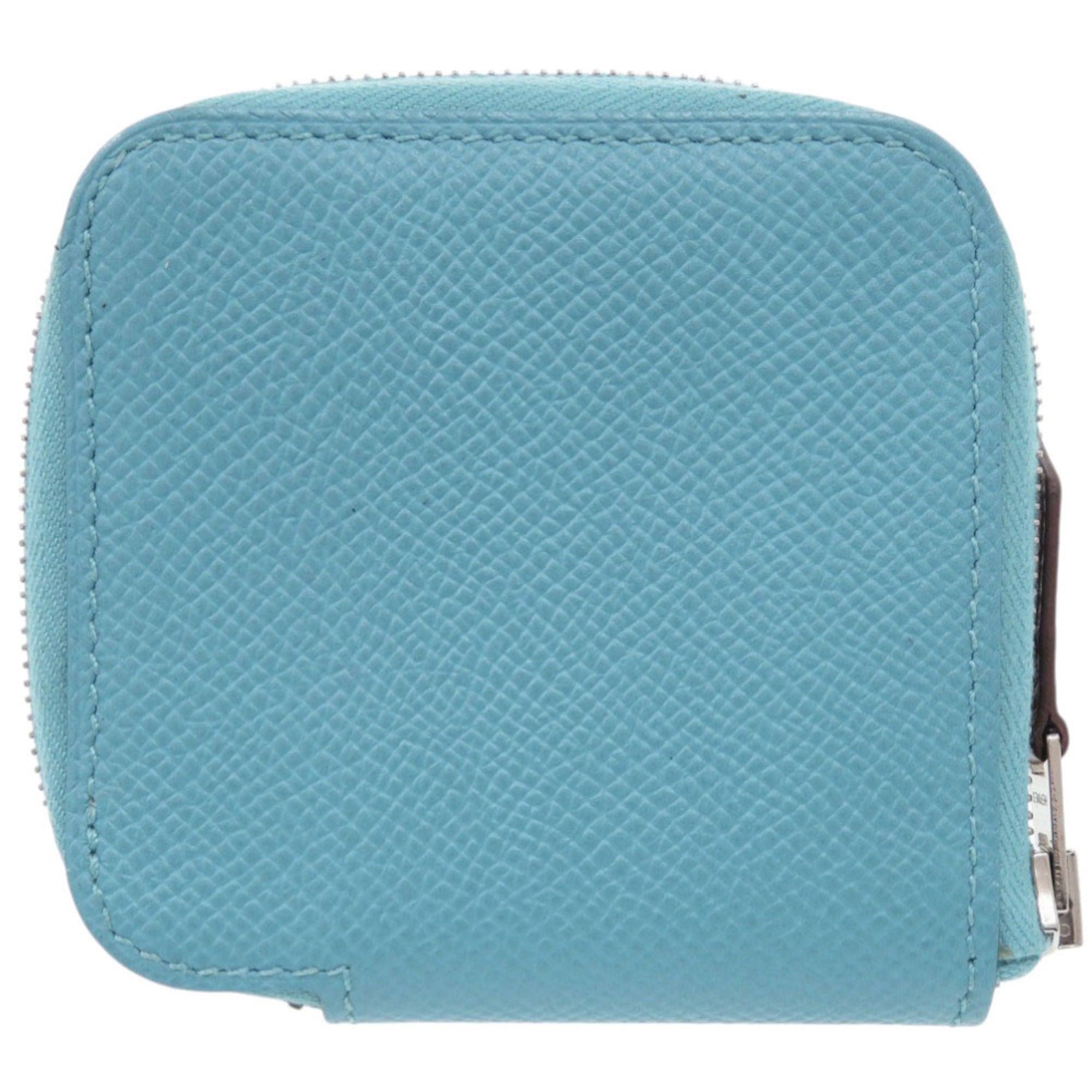 Hermes Blue Epsom Leather Coin Purse/Coin Case (Pre-Owned)