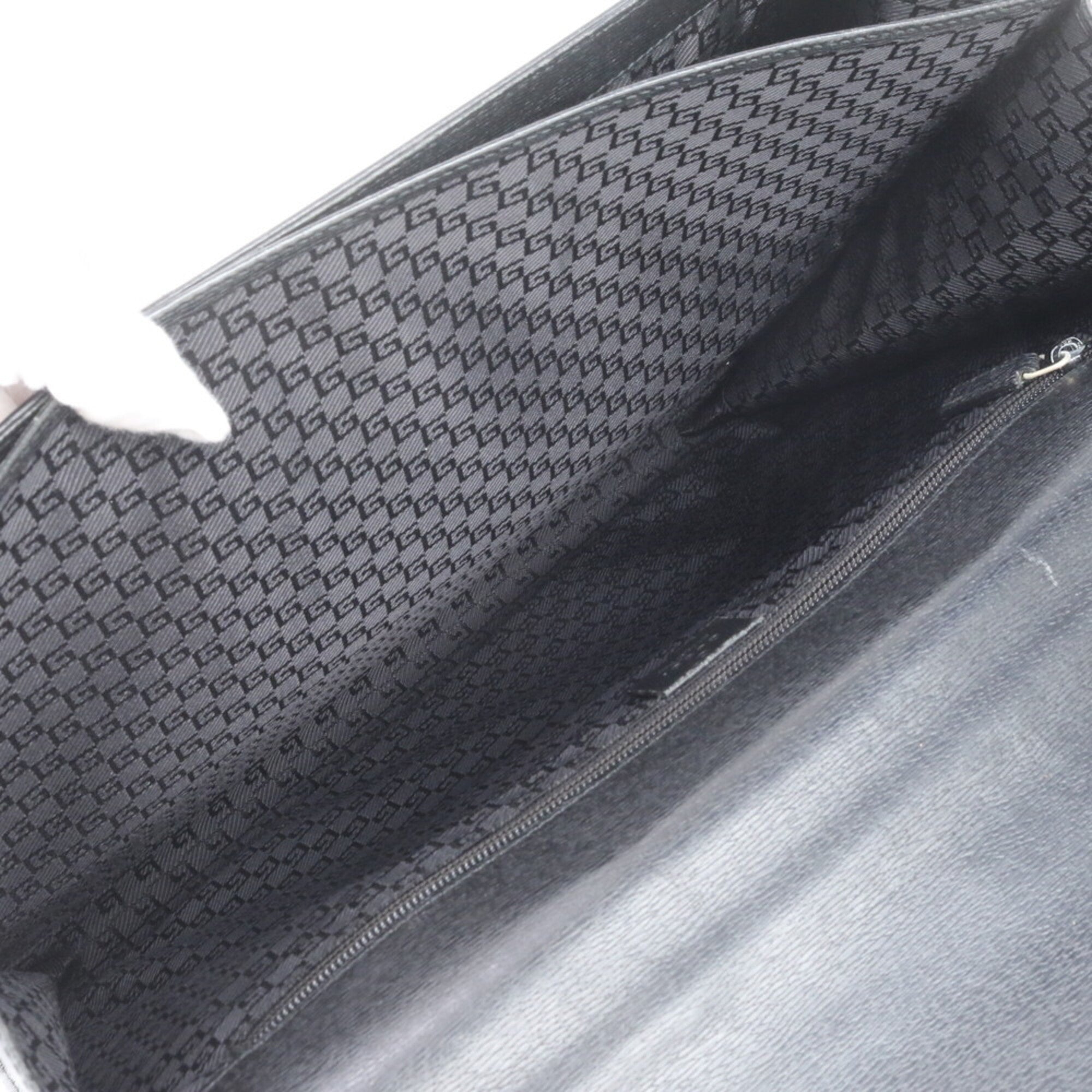 Gucci Black Leather Briefcase Tote Bag (Pre-Owned)