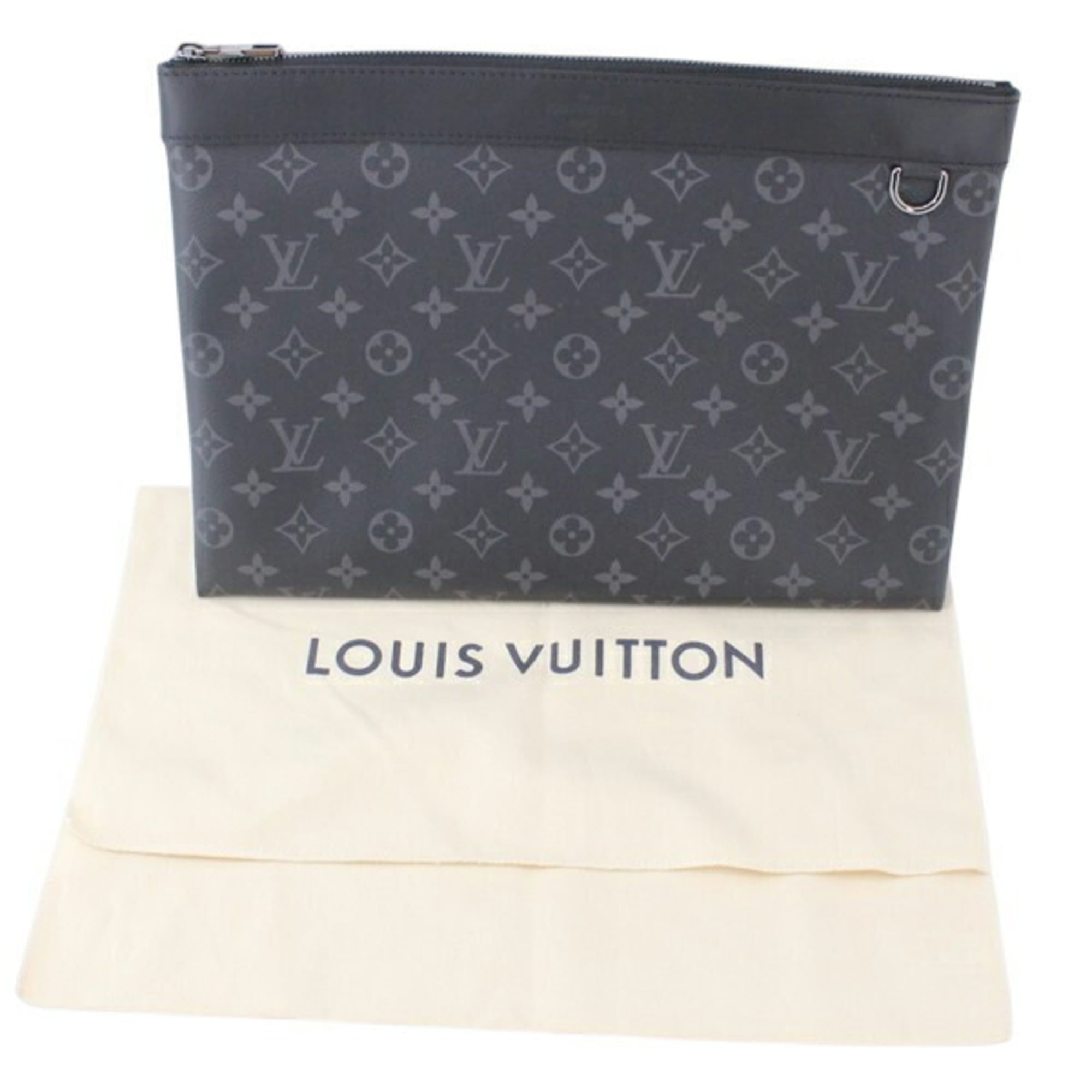 Louis Vuitton Monogram Eclipse Black Monogram Eclipse Monogram Eclipse Clutch Bag Pochette (Pre-Owned)