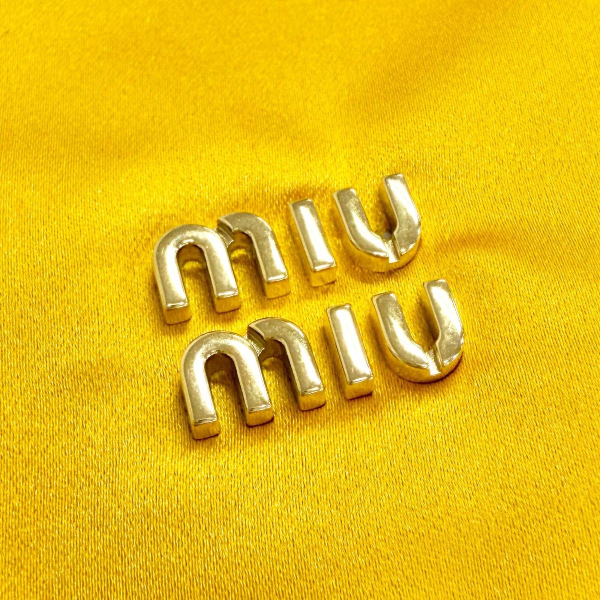 Miu Miu Yellow Silk Pouch (Pre-Owned)