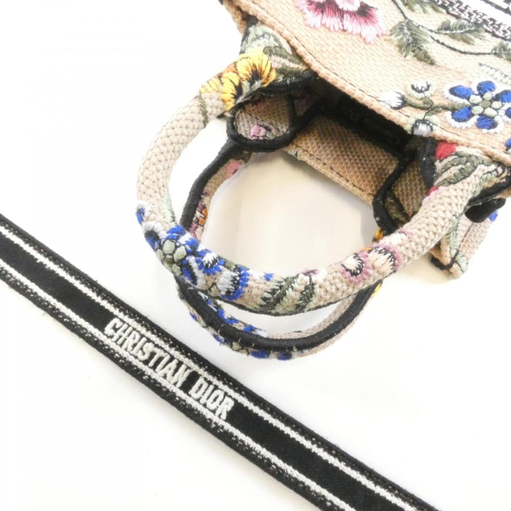 Christian Dior Multi-Color Pink Canvas Handbag (Pre-Owned)