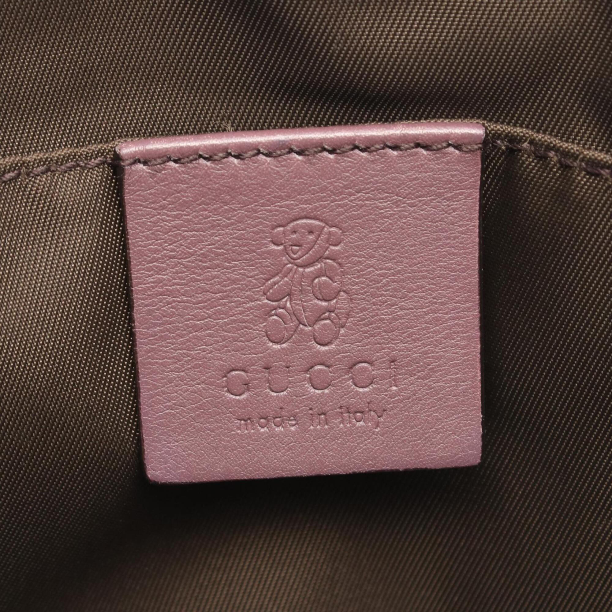 Gucci Beige Purple Gg Supreme Handbag Tote Bag (Pre-Owned)