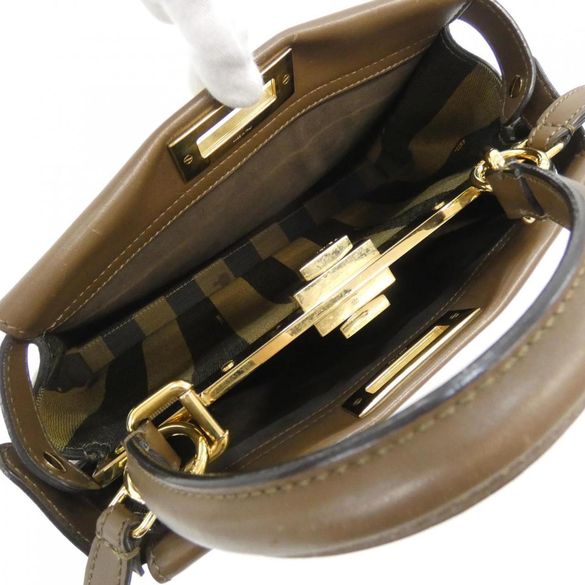 Fendi Brown Leather Handbag (Pre-Owned)