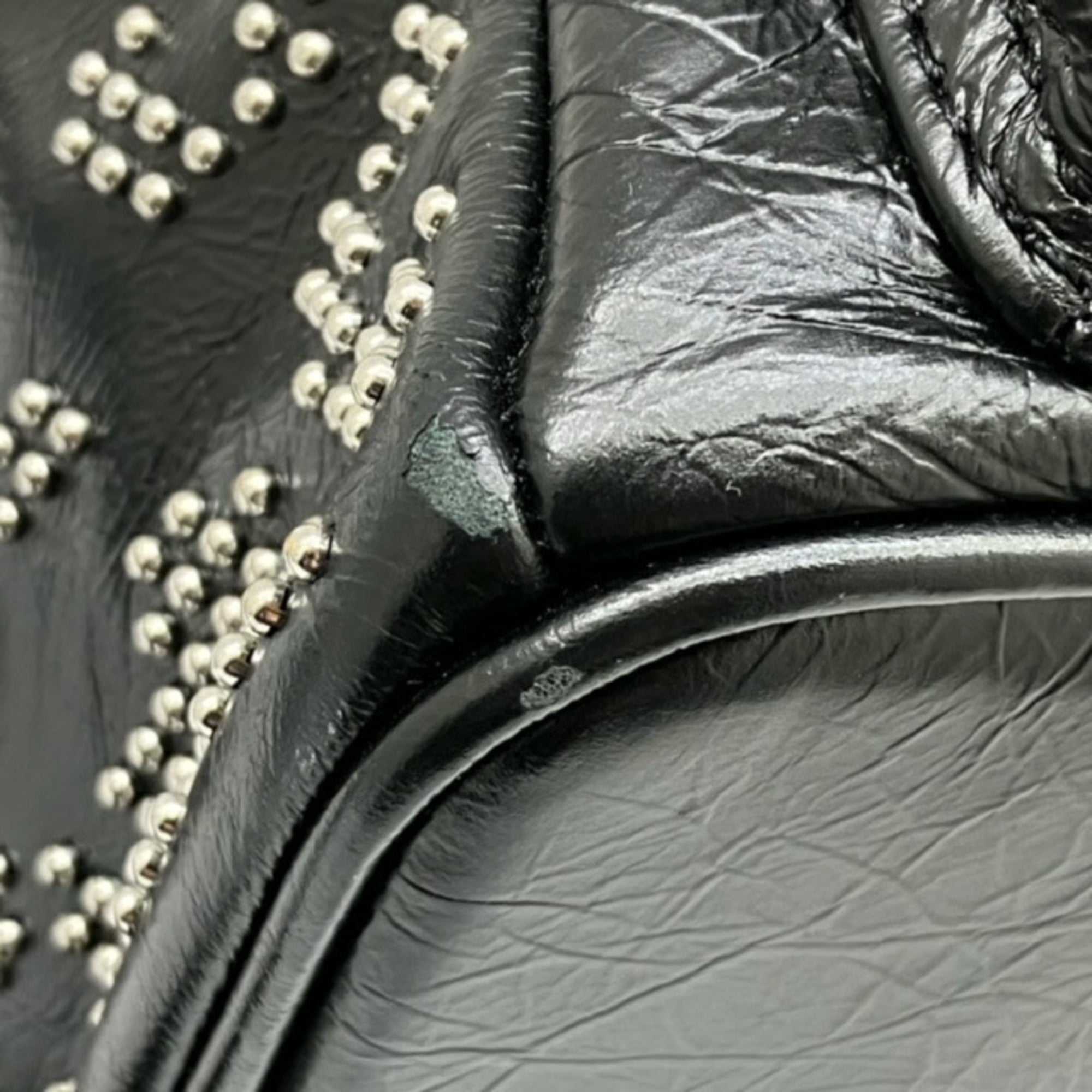 Mcm Black Silver Leather Backpack (Pre-Owned)