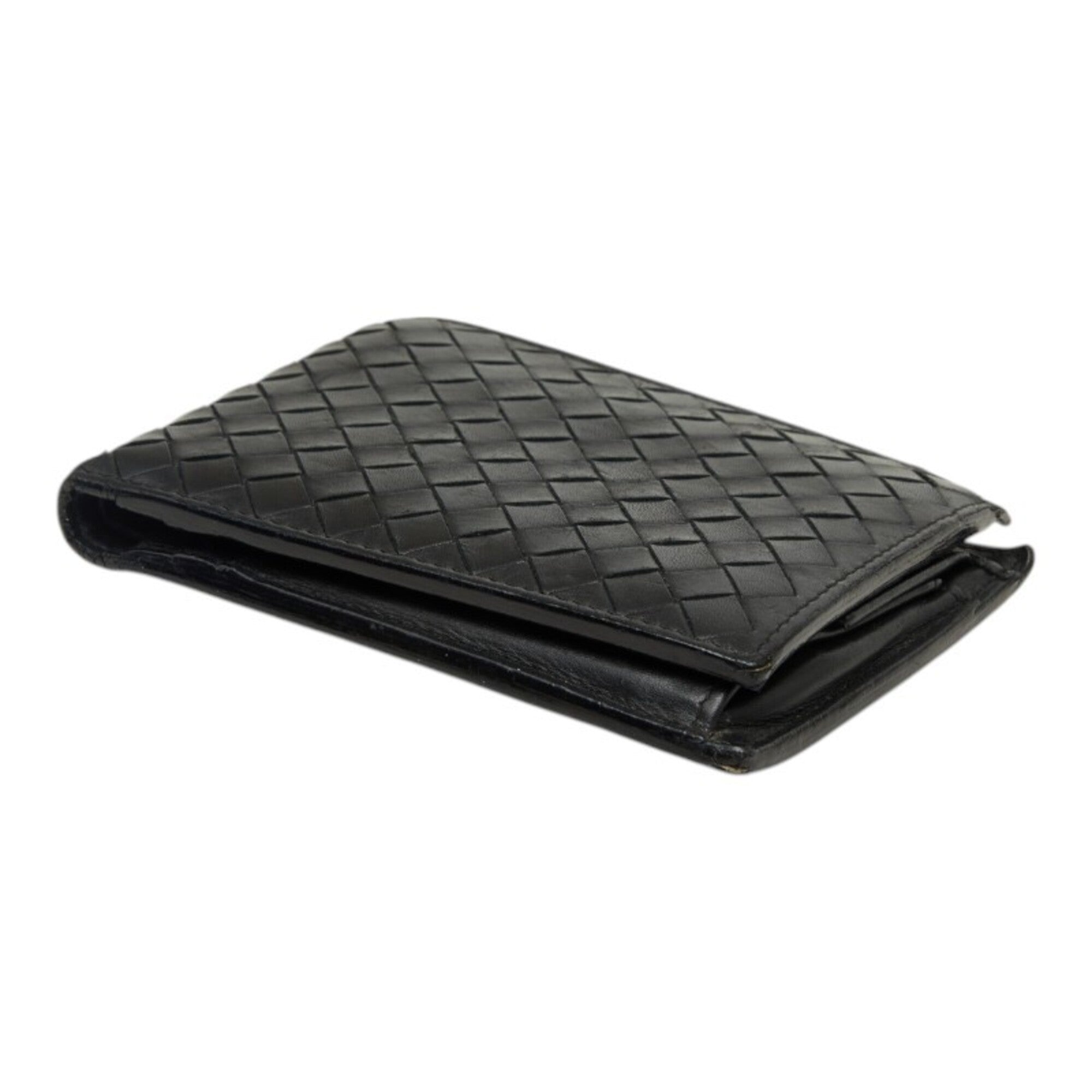 Bottega Veneta Black Intrecciato Wallet (Bi-Fold) (Pre-Owned)