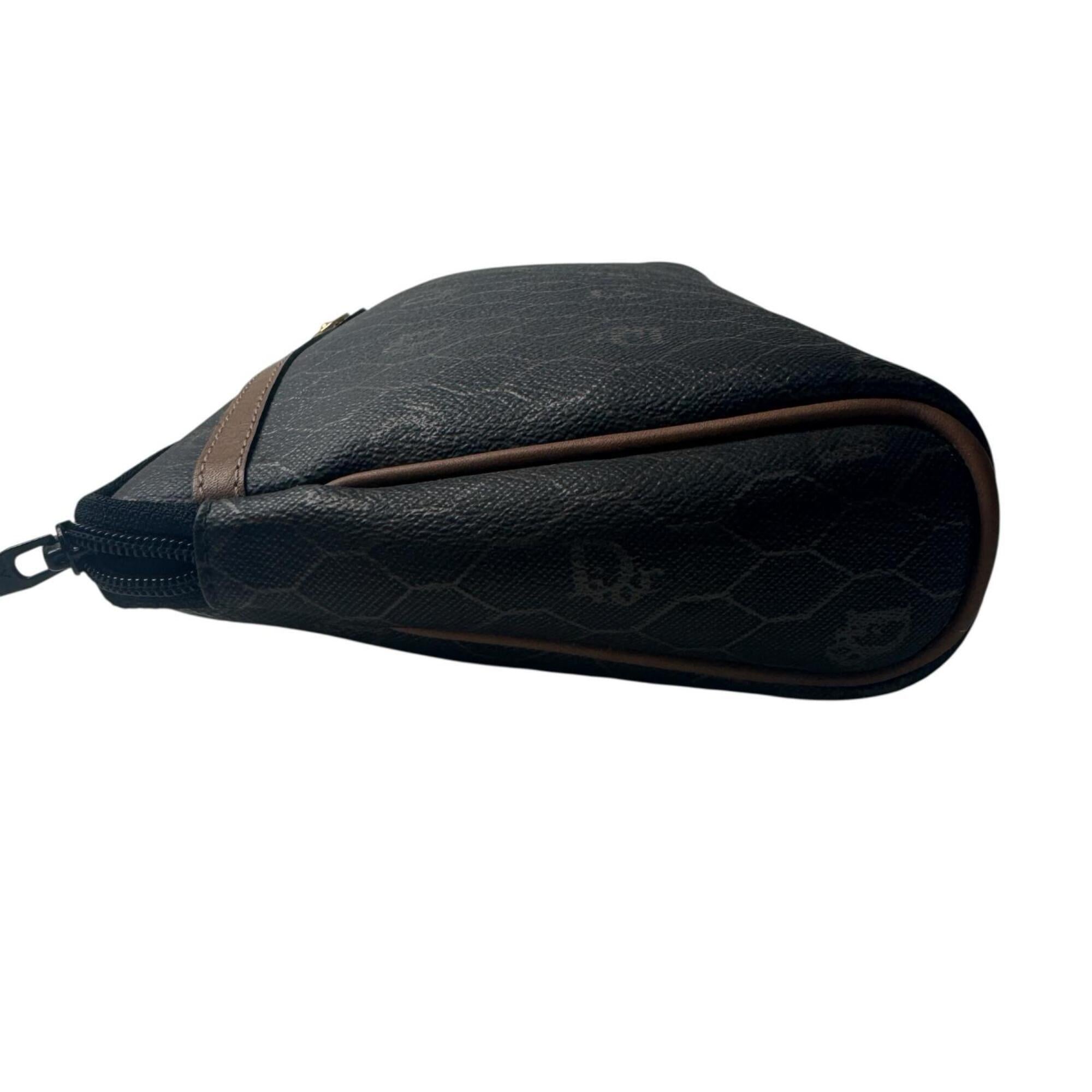 Christian Dior Dark Brown Pvc Leather Clutch Bag Pouch (Pre-Owned)