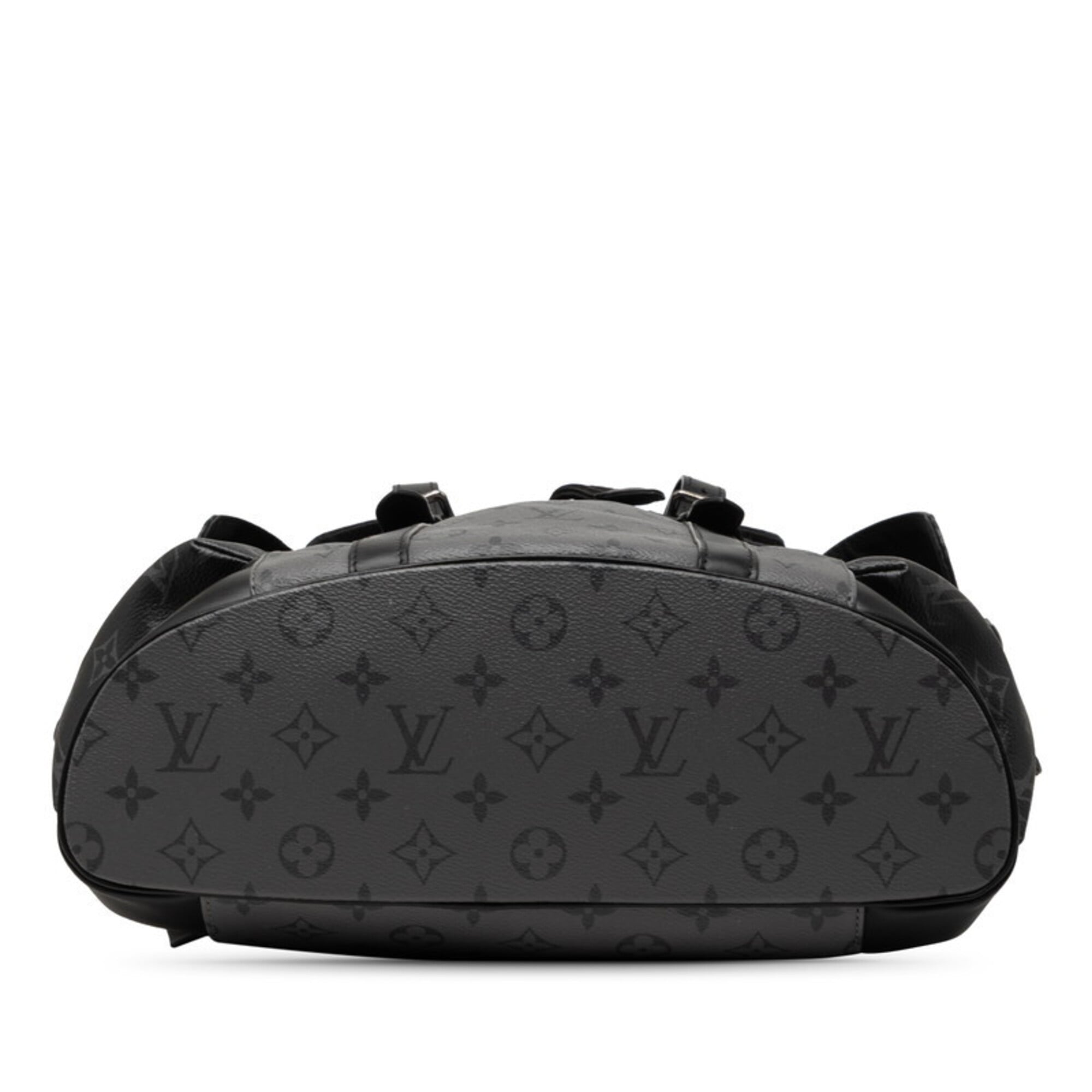 Louis Vuitton Black Gray Pvc Leather Backpack (Pre-Owned)