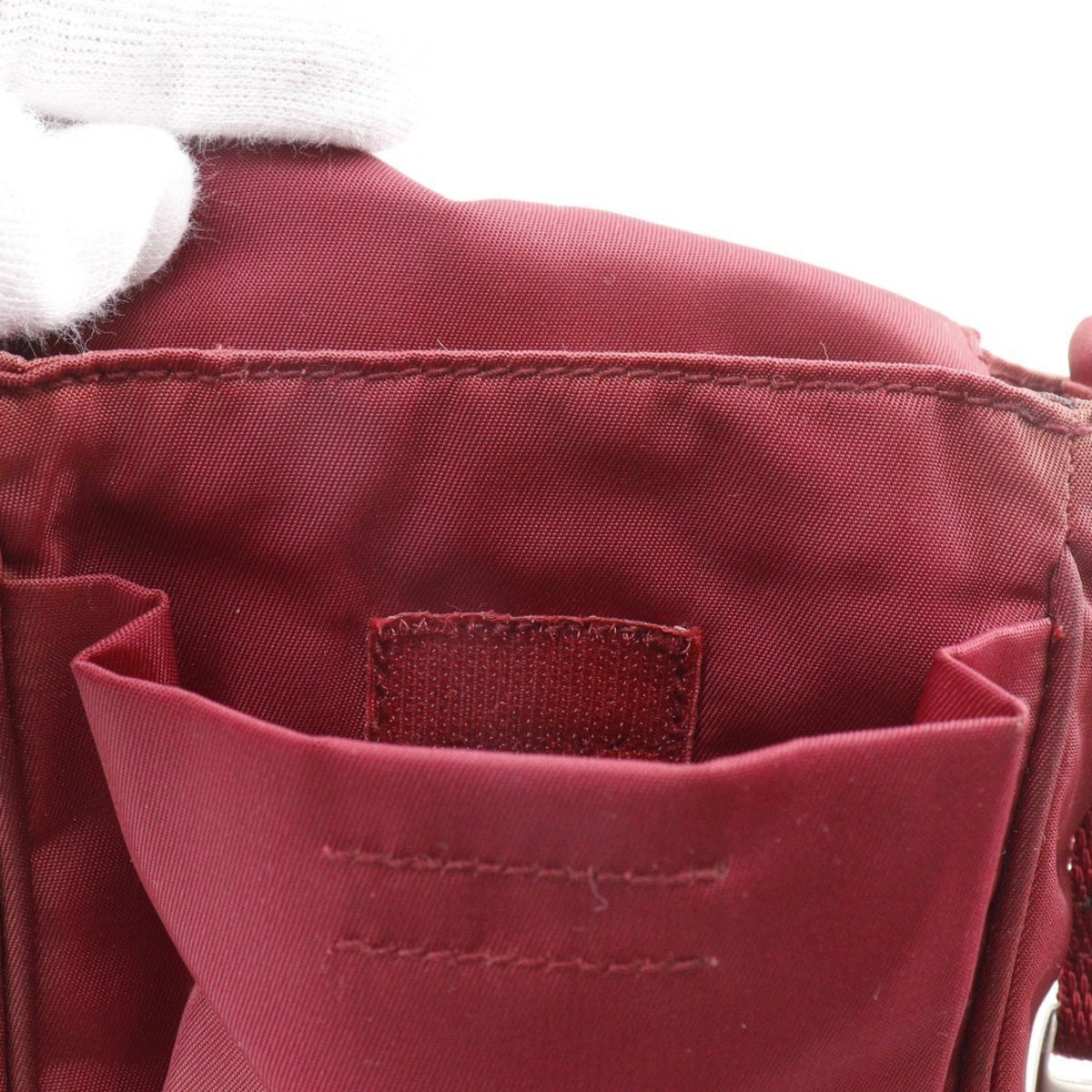Prada Red Color Nylon Fanny Pack Shoulder Bag (Pre-Owned)