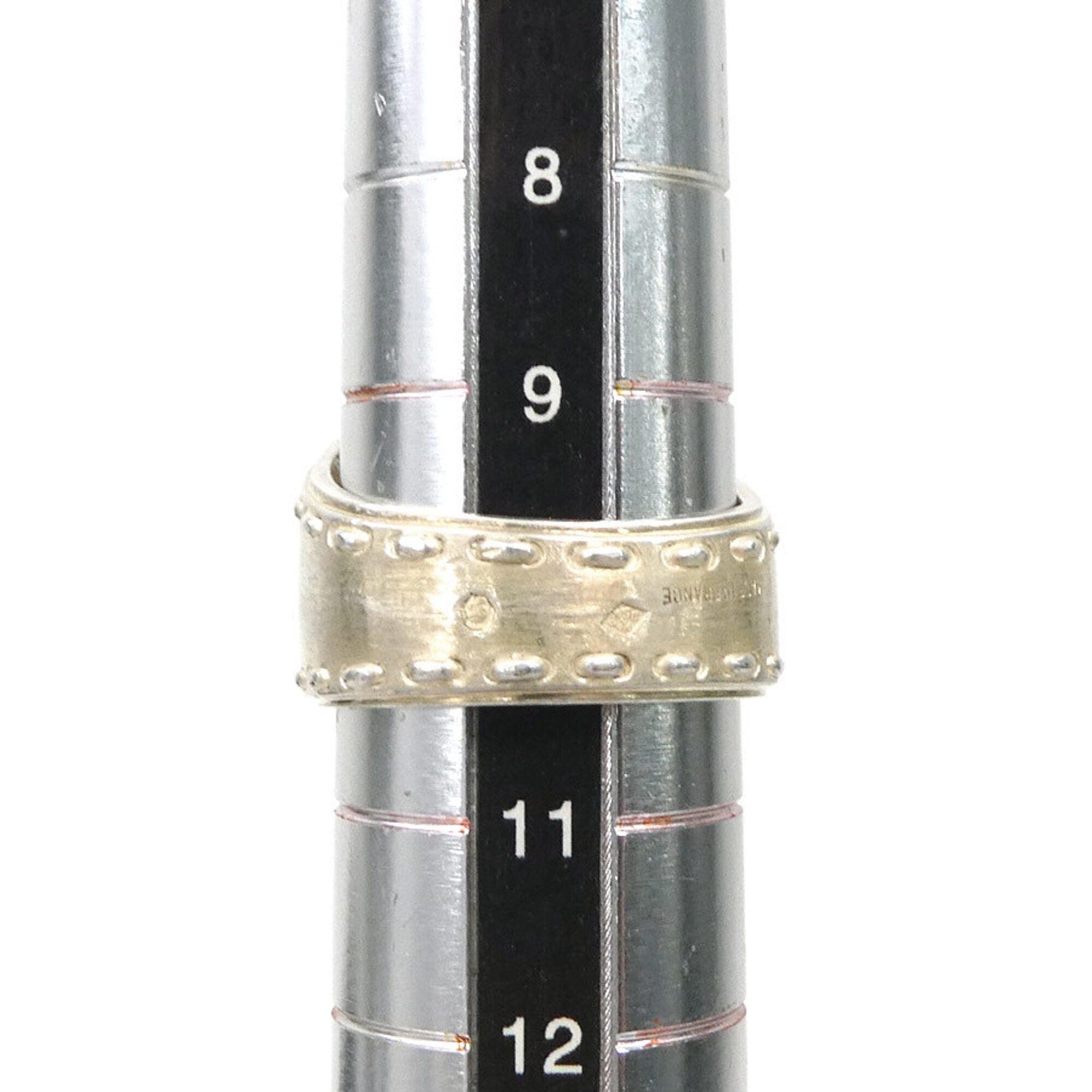 Hermes Silver Silver 925 Band Ring (Pre-Owned)