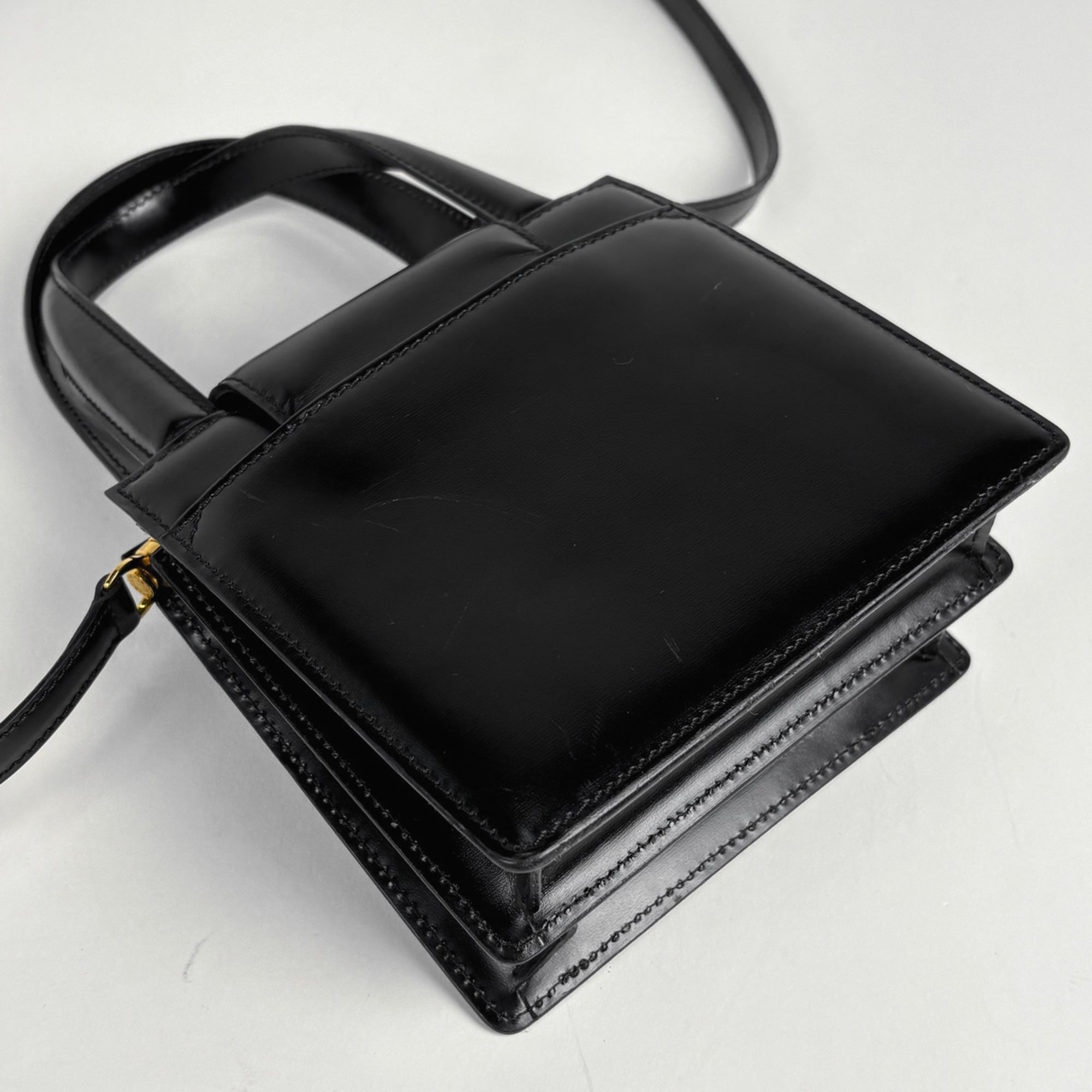 Bvlgari Bvlgari Bvlgari Black Leather Handbag Shoulder Bag (Pre-Owned)