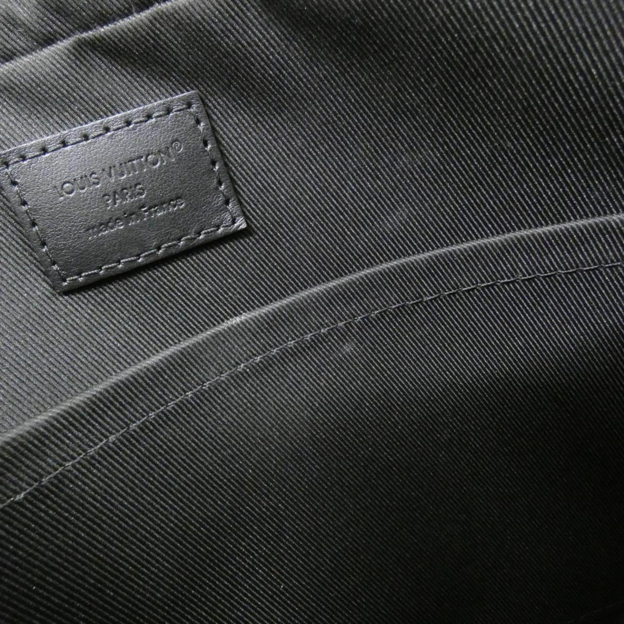 Louis Vuitton Black Gris Coated Canvas Pouch Shoulder Bag (Pre-Owned)