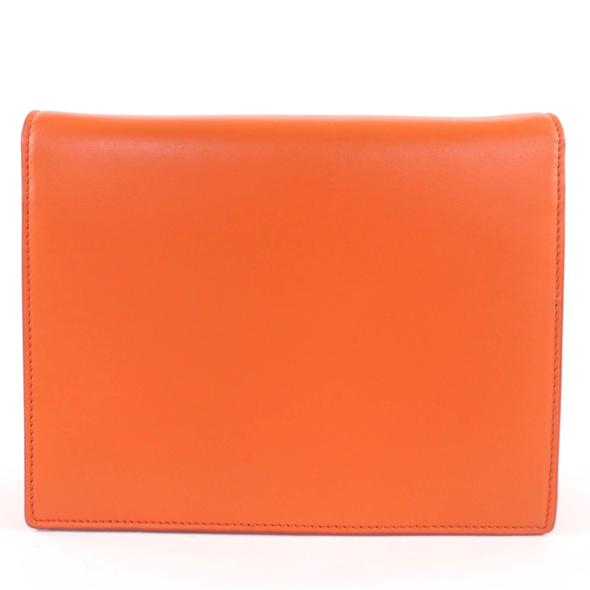 Dolce & Gabbana Orange Leather Clutch Bag Shoulder Bag (Pre-Owned)