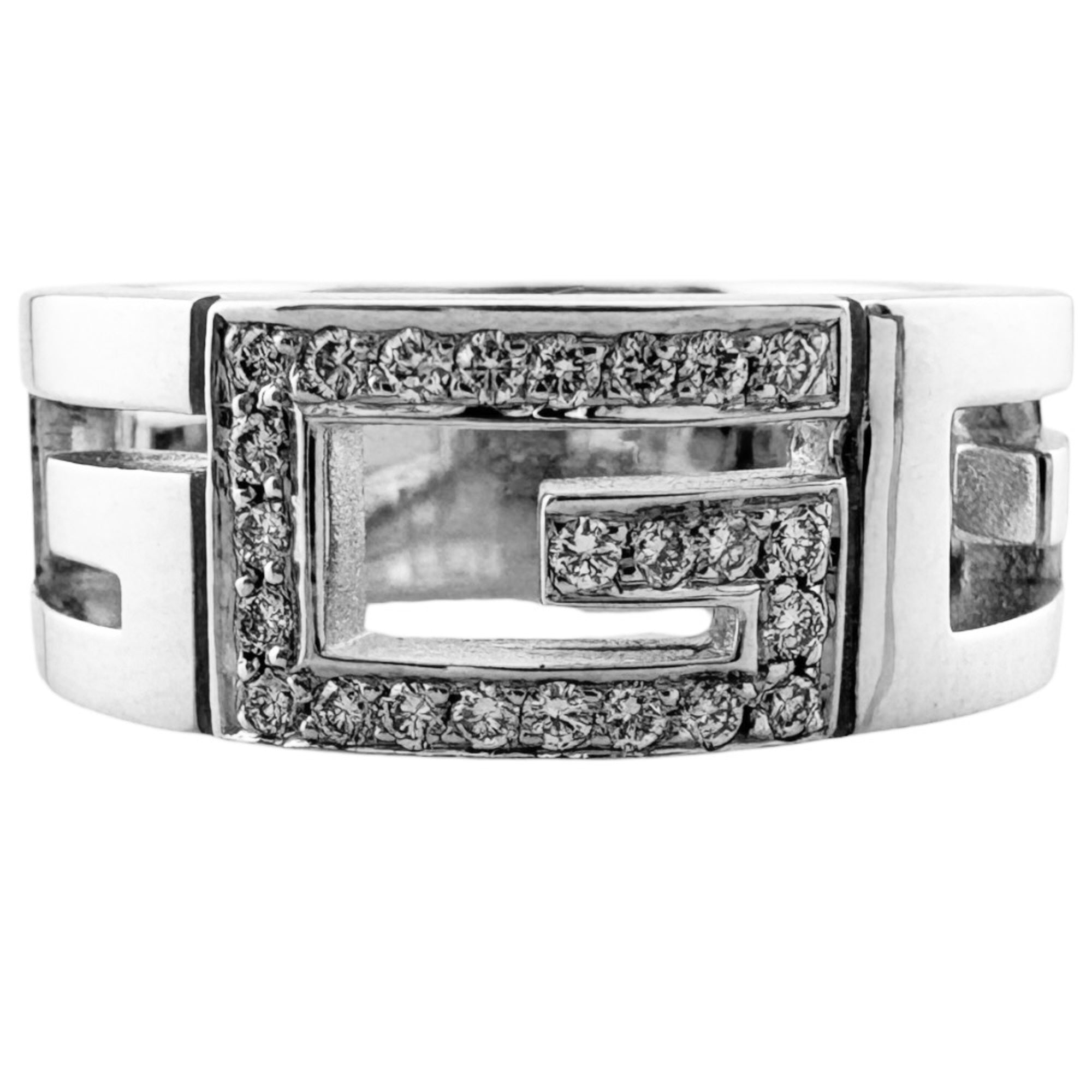 Gucci White Gold White Gold (18K) Band Ring (Pre-Owned)