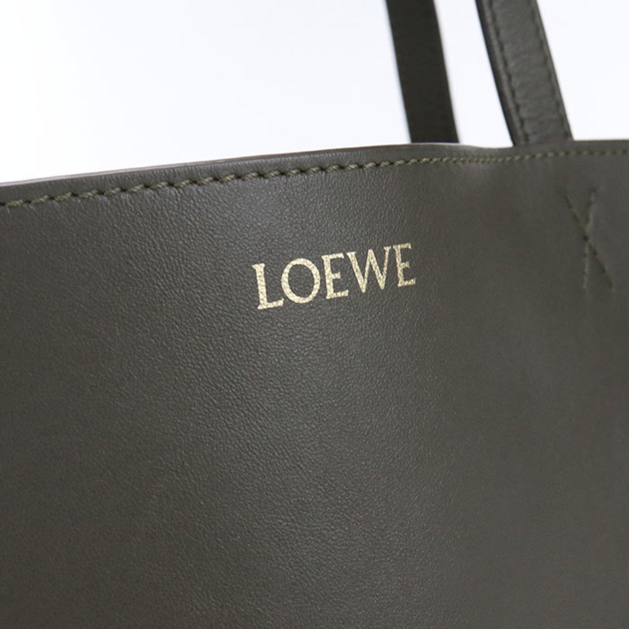 Loewe Gray Leather Tote Bag (Pre-Owned)