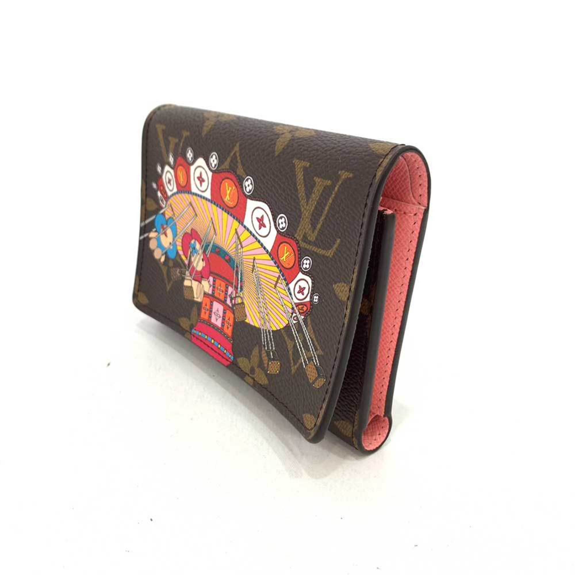 Louis Vuitton Monogram Brown Rose Ballerine Monogram Wallet (Tri-Fold) (Pre-Owned)