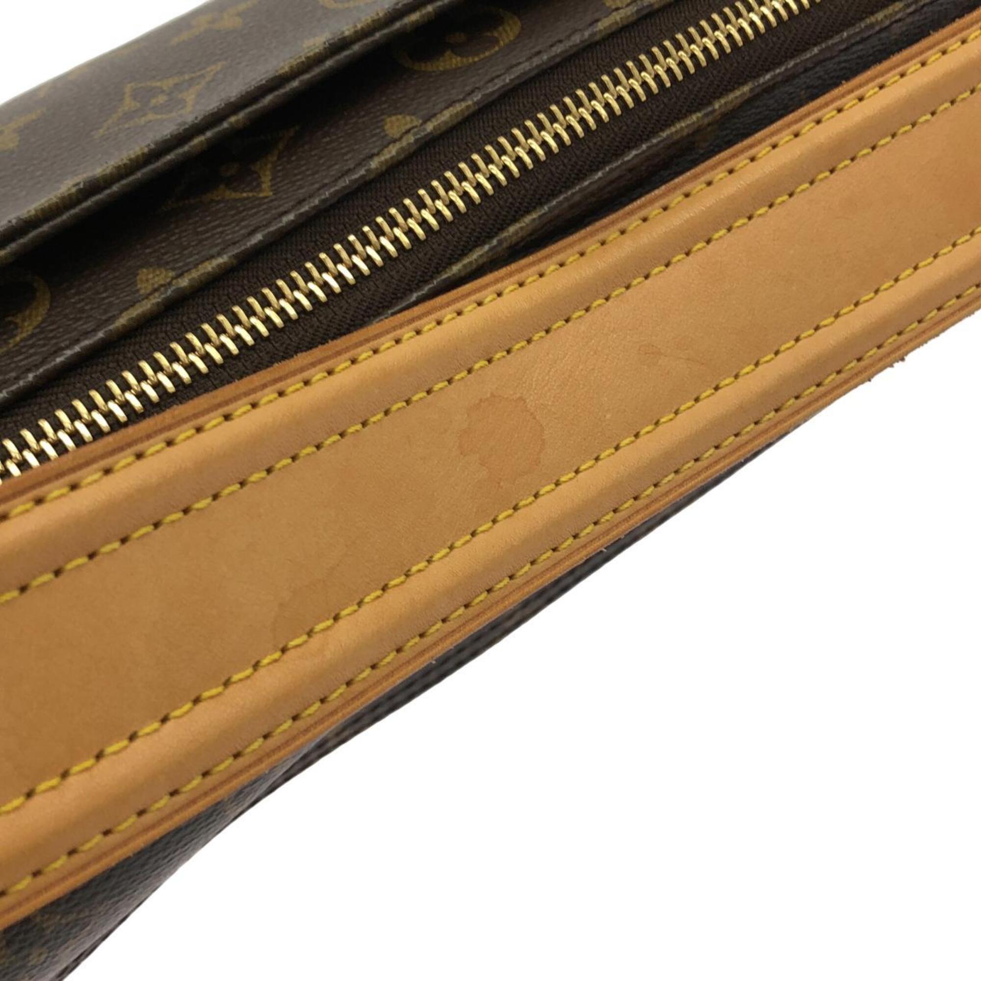 Louis Vuitton Marron Coated Canvas Shoulder Bag (Pre-Owned)