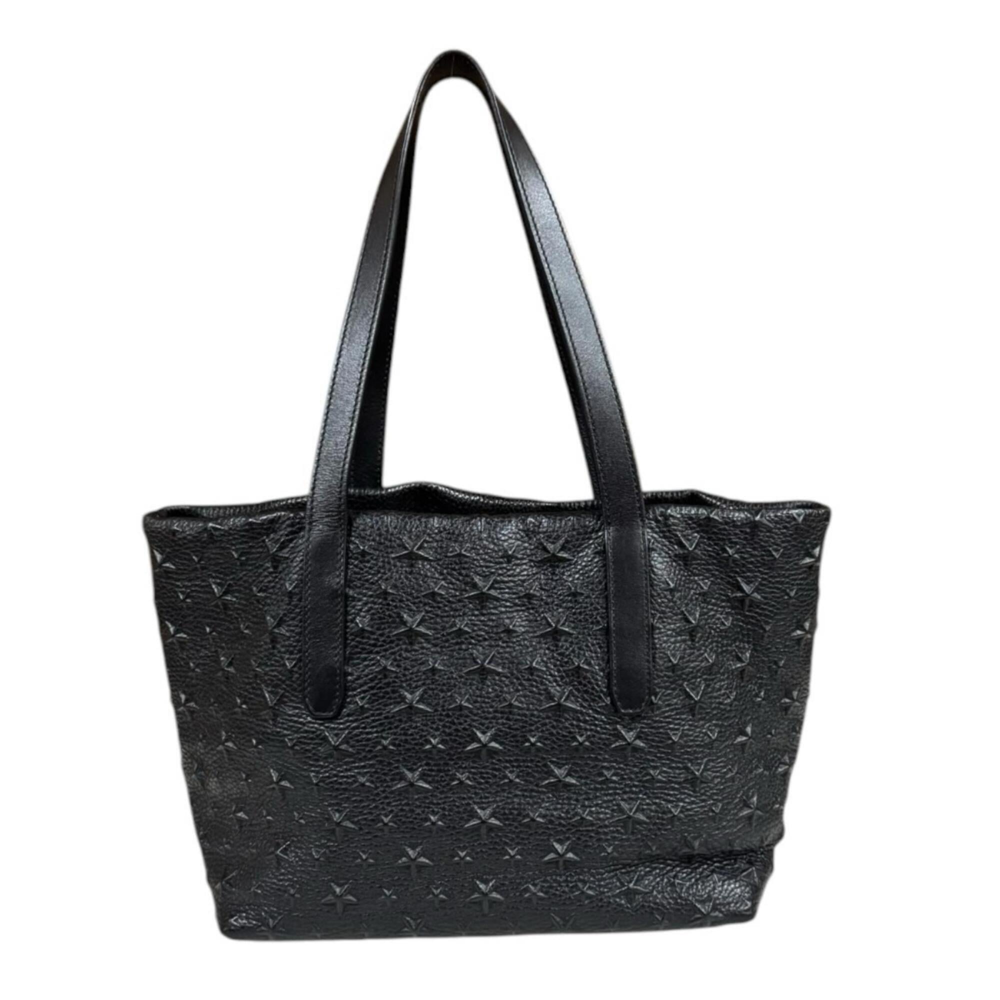 Jimmy Choo Black Leather Tote Bag (Pre-Owned)