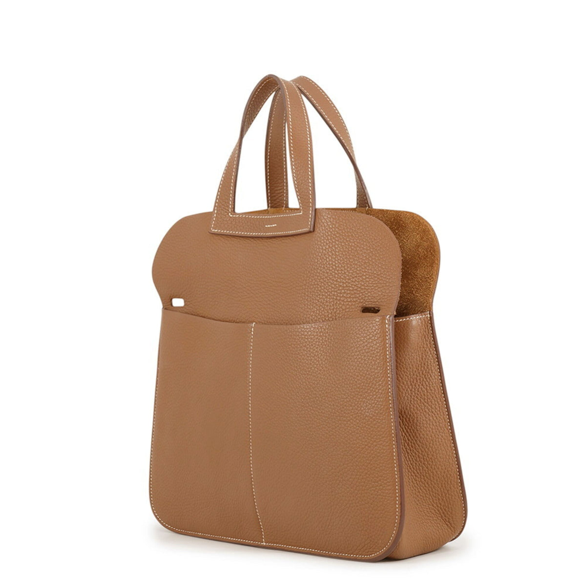 Hermes Kara Alezan Taurillon Clemence Leather Handbag (Pre-Owned)
