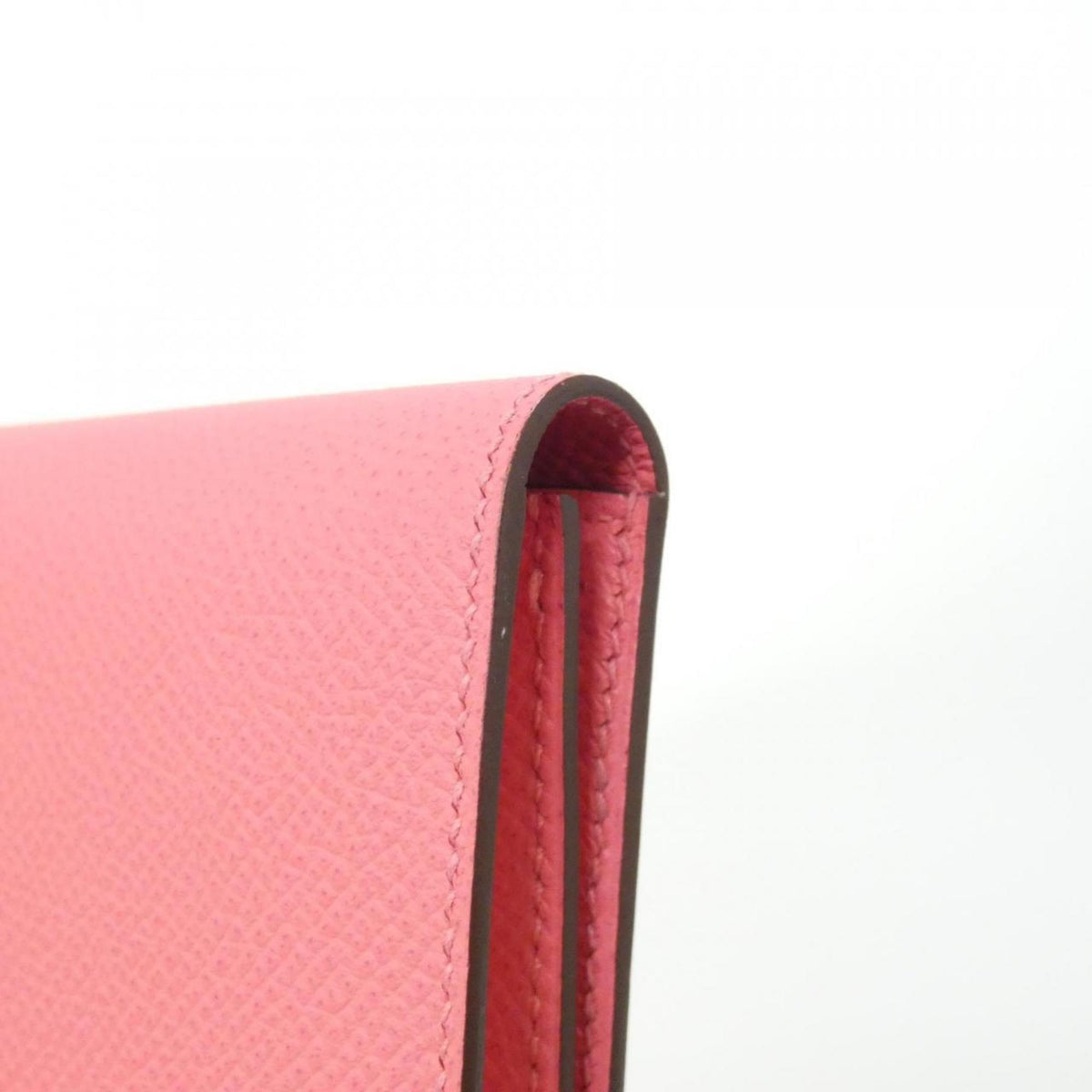 Hermes Rose Azalee Epsom Leather Long Wallet (Bi-Fold) (Pre-Owned)