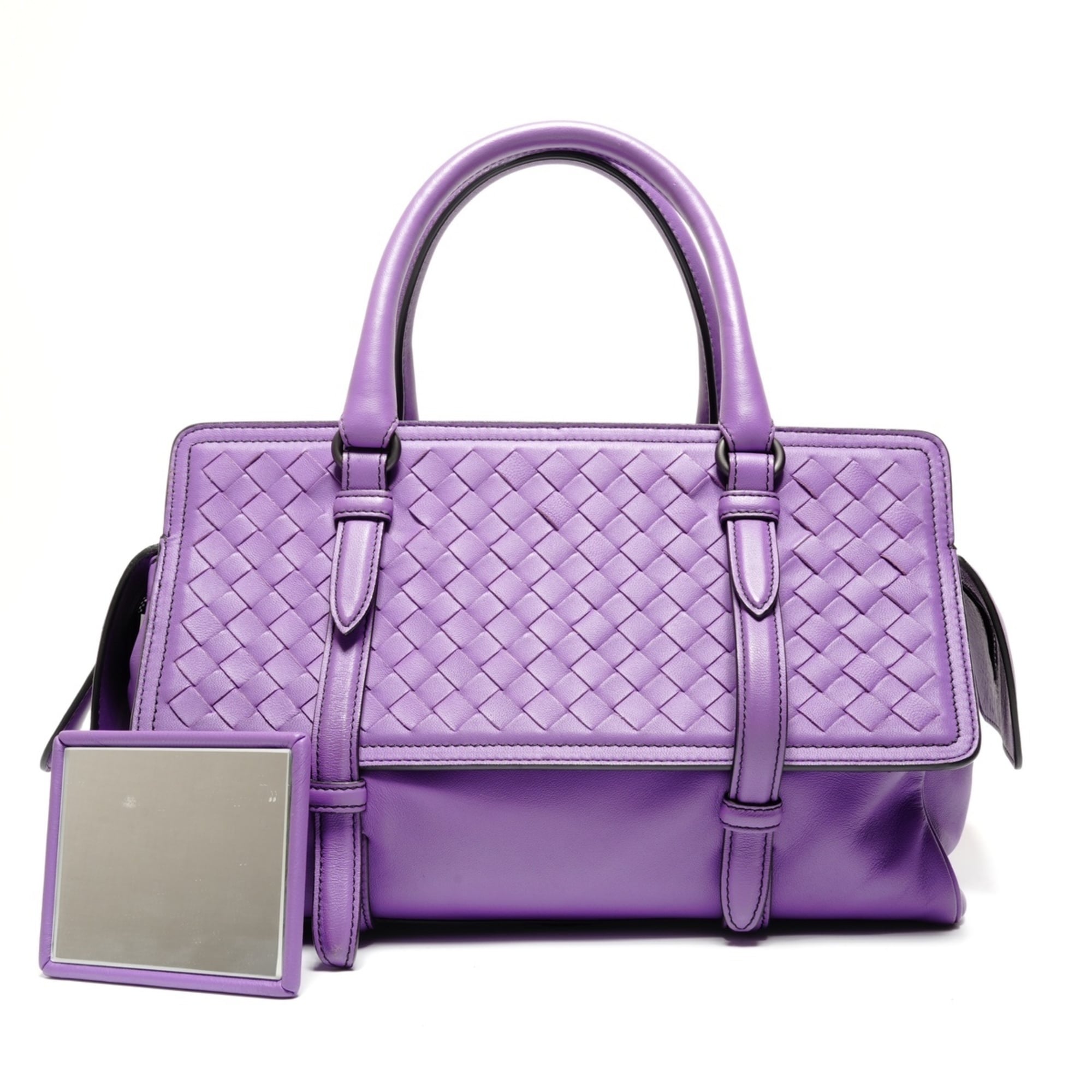 Bottega Veneta Intrecciato Purple Handbag (Pre-Owned)