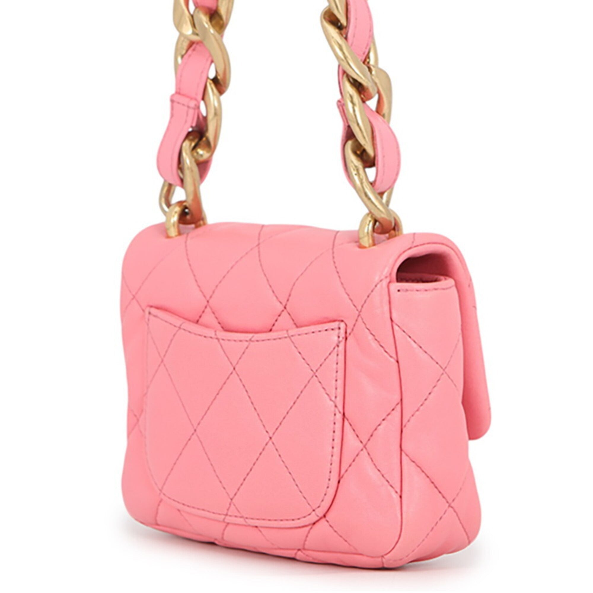 Chanel Pink Leather Handbag Shoulder Bag (Pre-Owned)