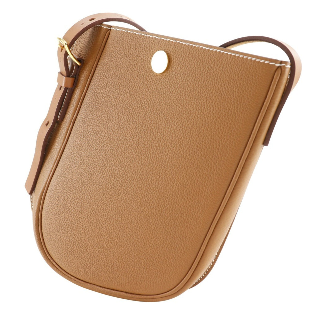 Hermes Brown Gold Brown Togo Leather Shoulder Bag (Pre-Owned)