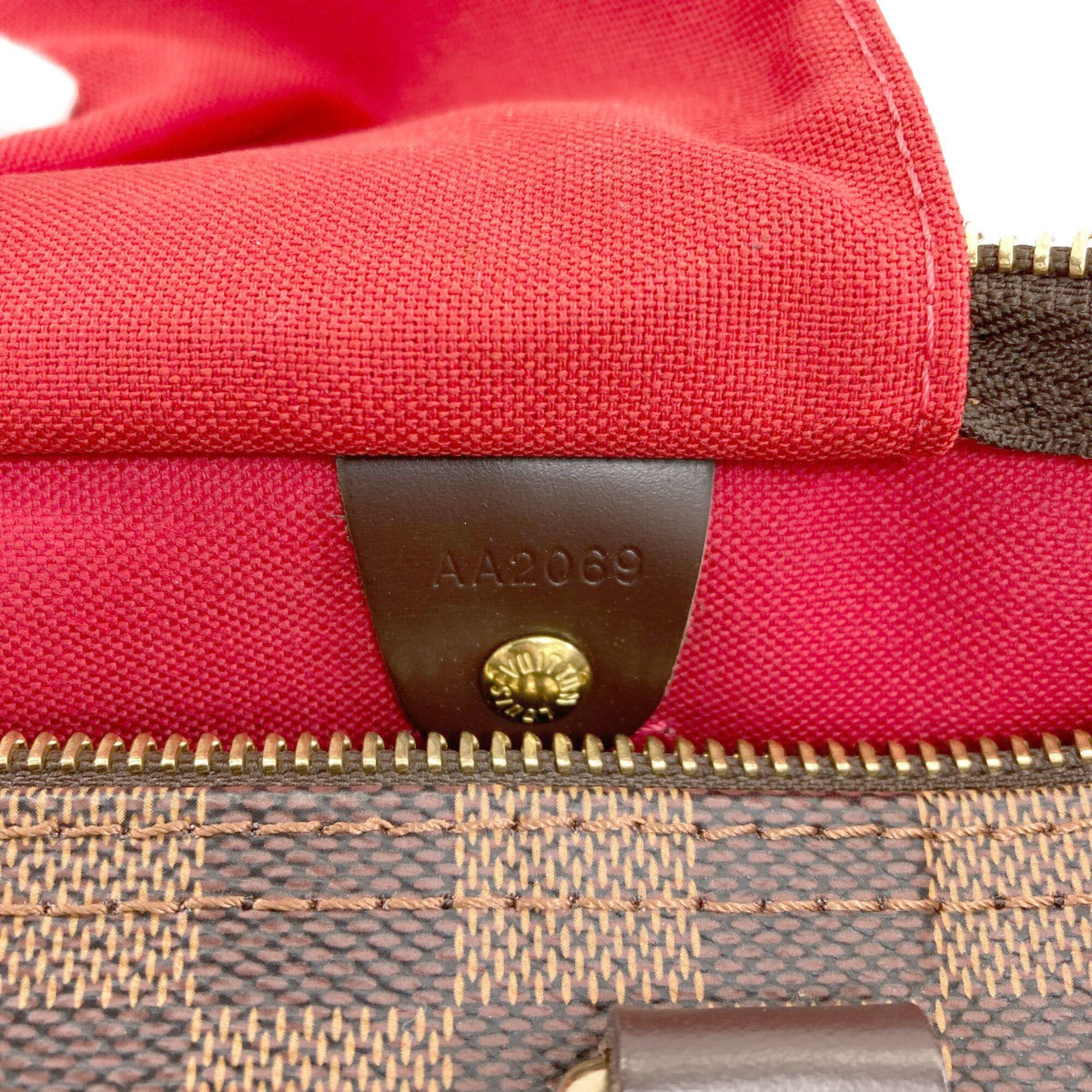 Louis Vuitton Damier Canvas Ebene Damier Canvas Boston Bag (Pre-Owned)