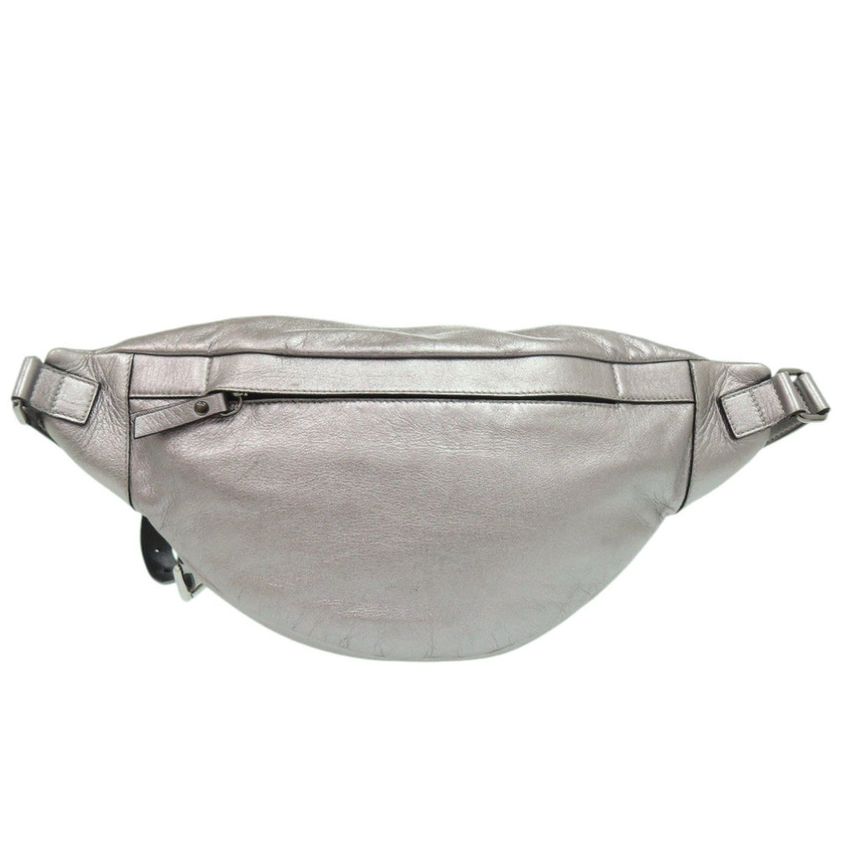 Jimmy Choo Black Silver Leather Fanny Pack (Pre-Owned)